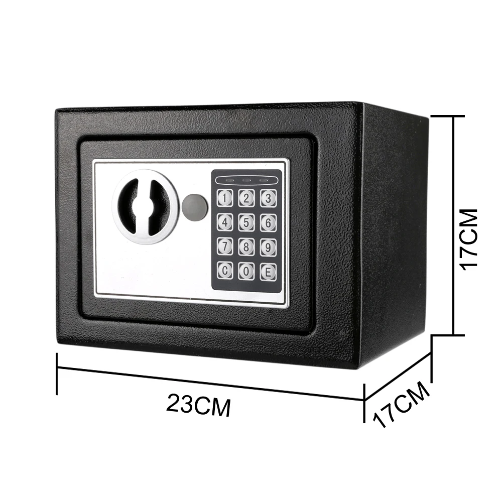 Mini Electronic Safe Box Automatic locked Digital Keypad Lock Safe All Steel Construction Fireproof Security Box for Home Office