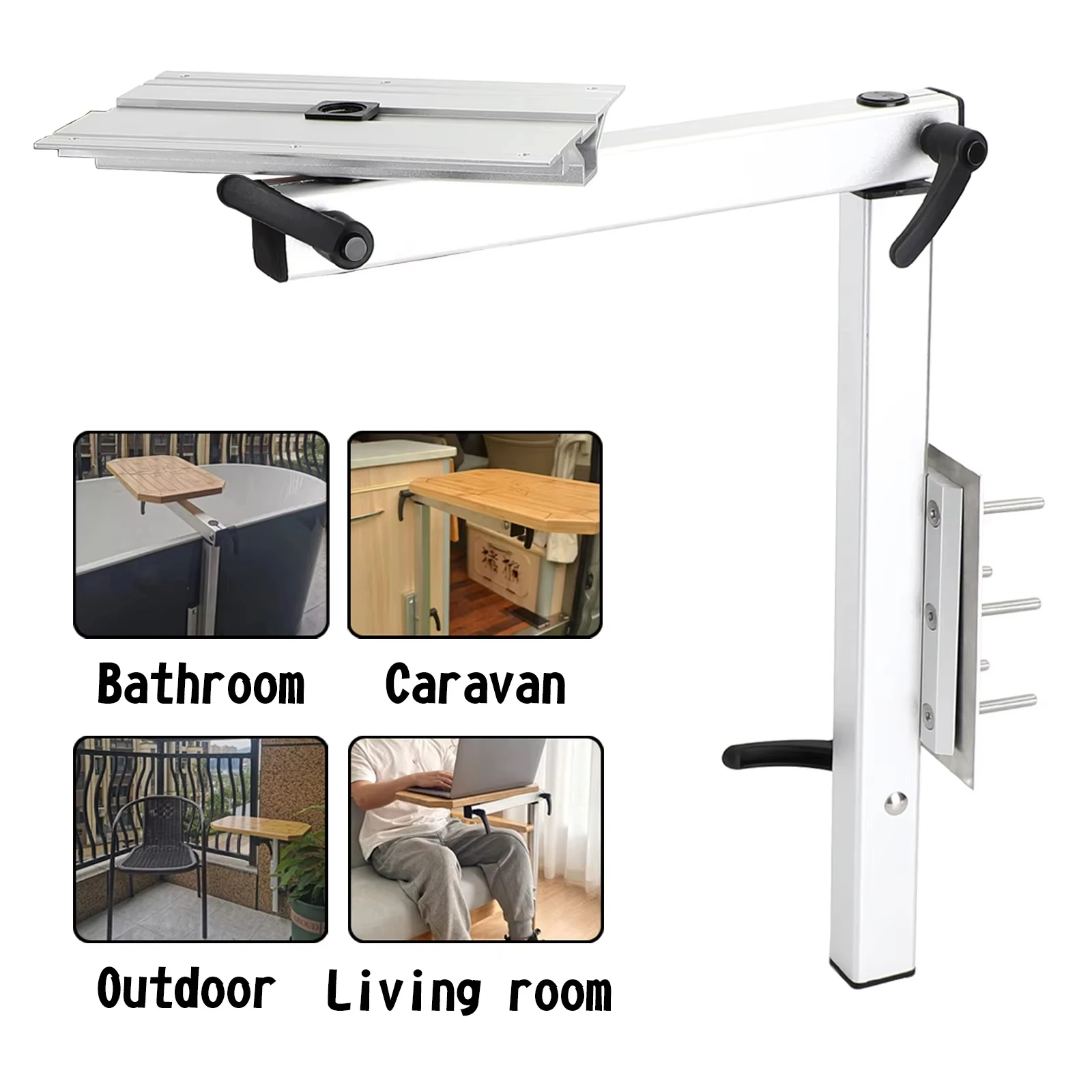 Removable Rv Pedestal Table Leg Bracket Adjustable Height Laptop Aluminum Alloy Table For Rv Marine Boat Yachts Motorhome