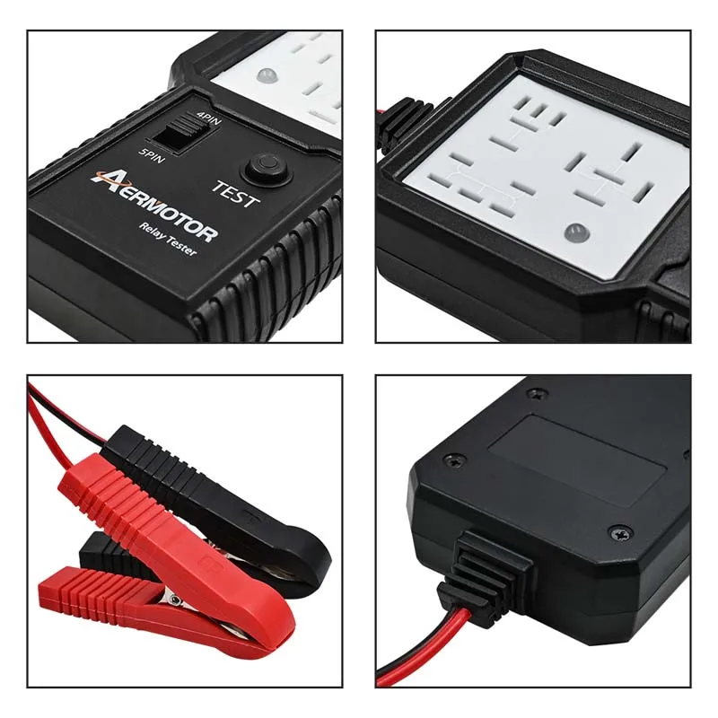 AER Car Relay Tester Electronic Automotive Tester 12V-24V Car Battery Checker Universal LED Indicator Light Alternator Analyzer