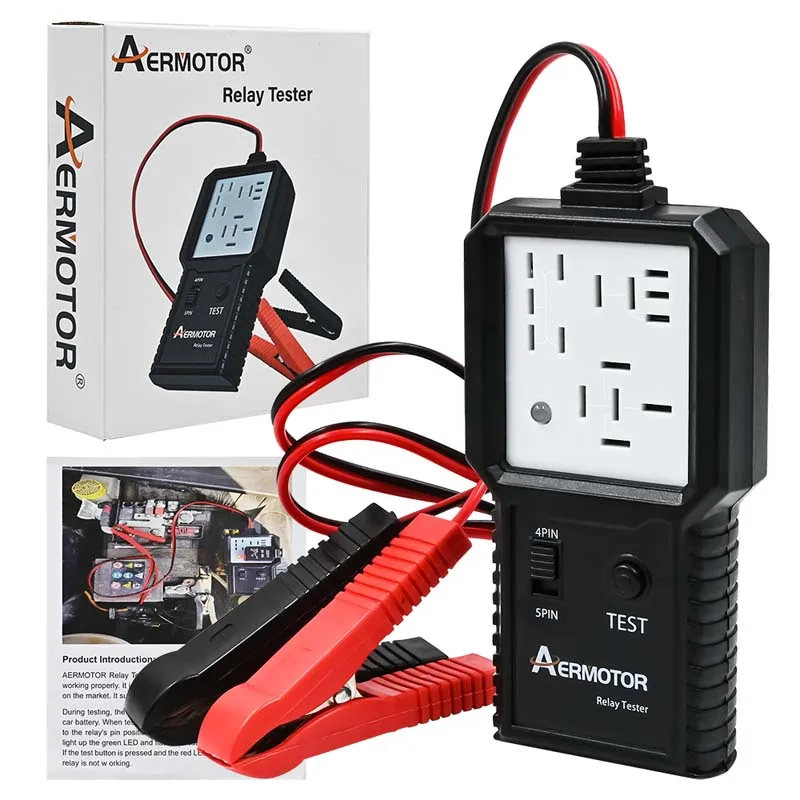 AER Car Relay Tester Electronic Automotive Tester 12V-24V Car Battery Checker Universal LED Indicator Light Alternator Analyzer