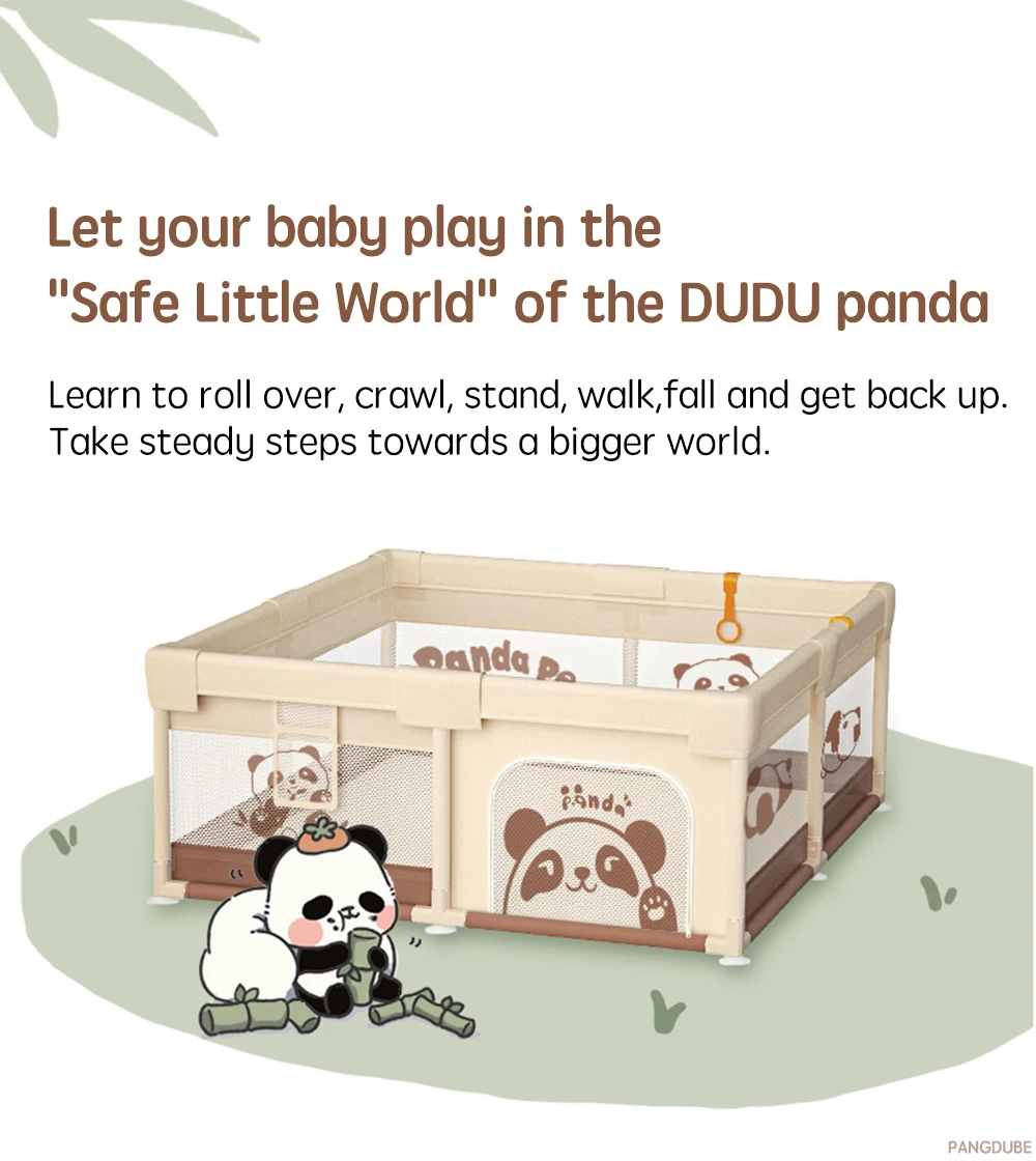 PANGDUBE Cute Baby Playpens 4 Optional Size Playpen for Baby Activity Gym Kids Play Fence Playground Baby Games Park