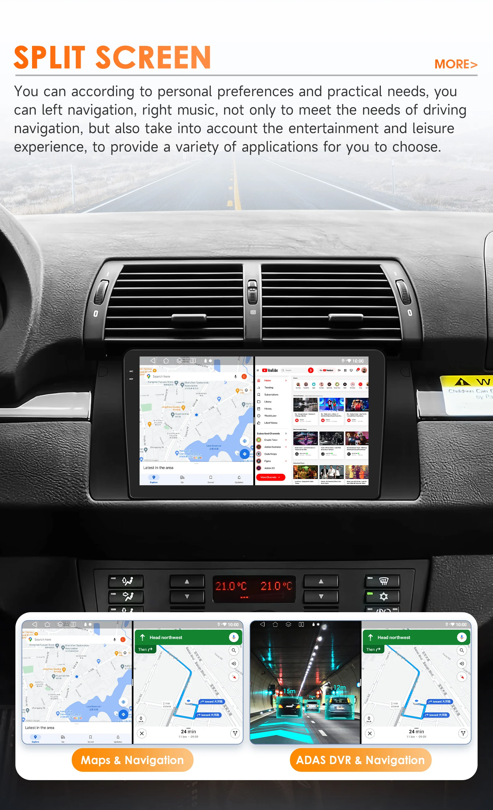 Hizpo 2 Din Android Auto Radio For BMW 5 E39 1995 - 2003 E53 X5 M5 Carplay 4G Car Multimedia GPS 2 Din Smart Car Systems AI Voice