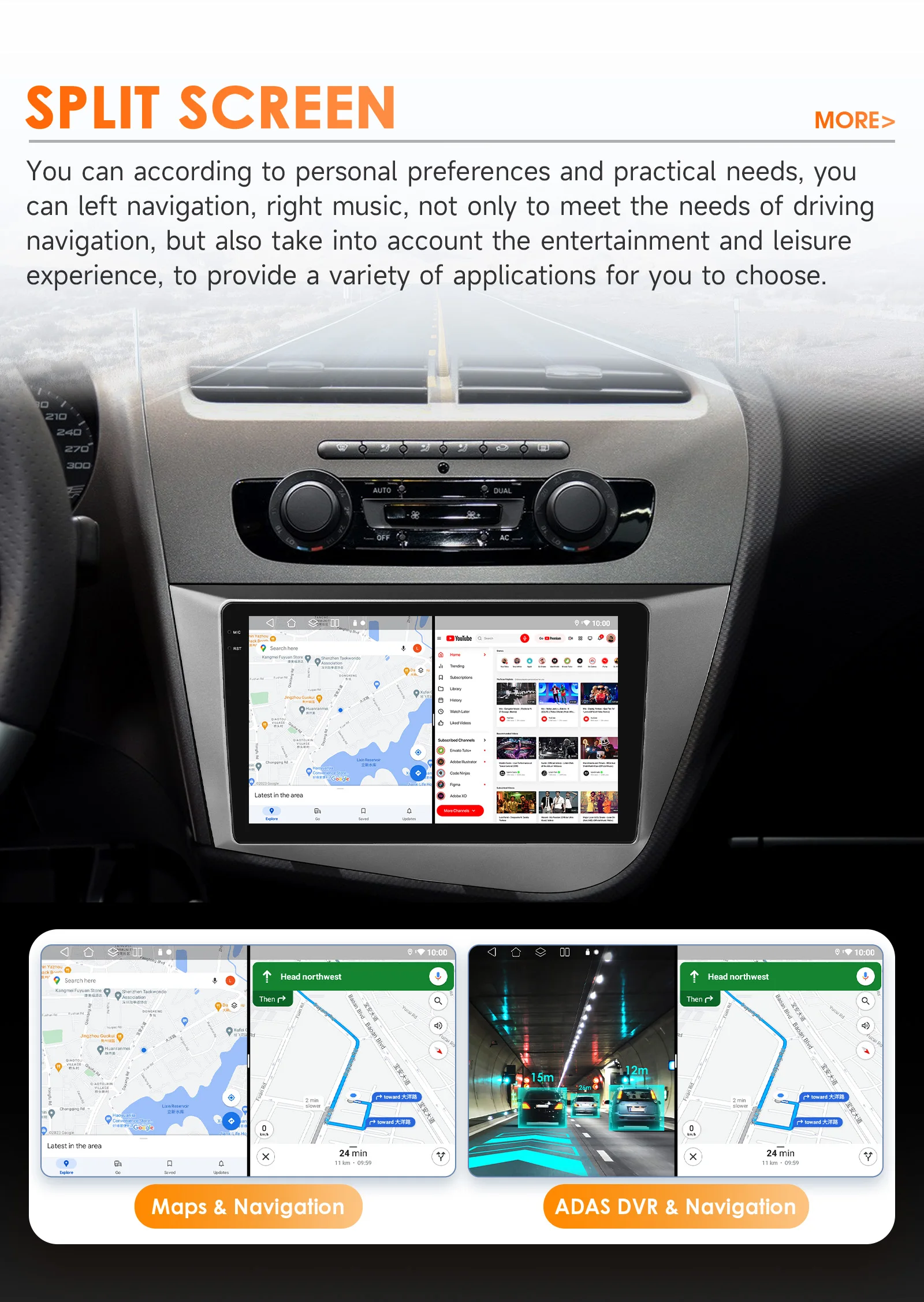 OSSURET CarPlay Android Car Radio For Seat Leon 2 MK2 2005-2012 Car Multimedia Player Navi GPS 2din 4G-LET autoradio RDS 6115