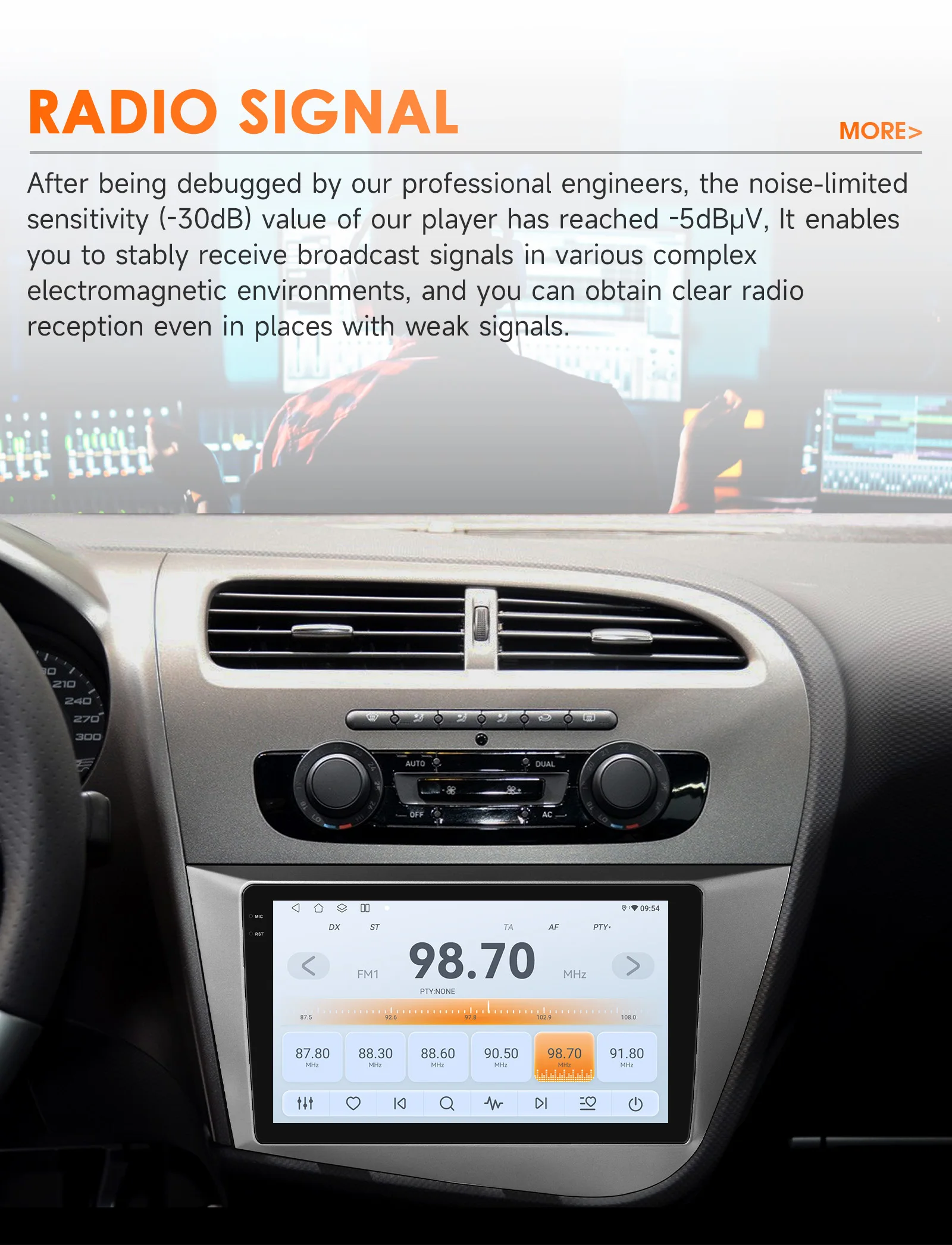 OSSURET CarPlay Android Car Radio For Seat Leon 2 MK2 2005-2012 Car Multimedia Player Navi GPS 2din 4G-LET autoradio RDS 6115