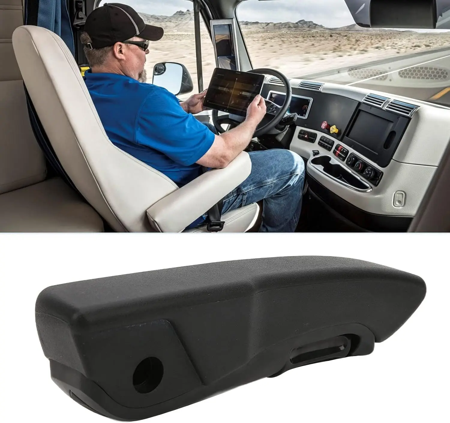 HWHONGRV Seat Armrest Adjustable Wear-Resistant Armrest Accessories, Suitable for Car Truck RV Pickup Seat Armrests