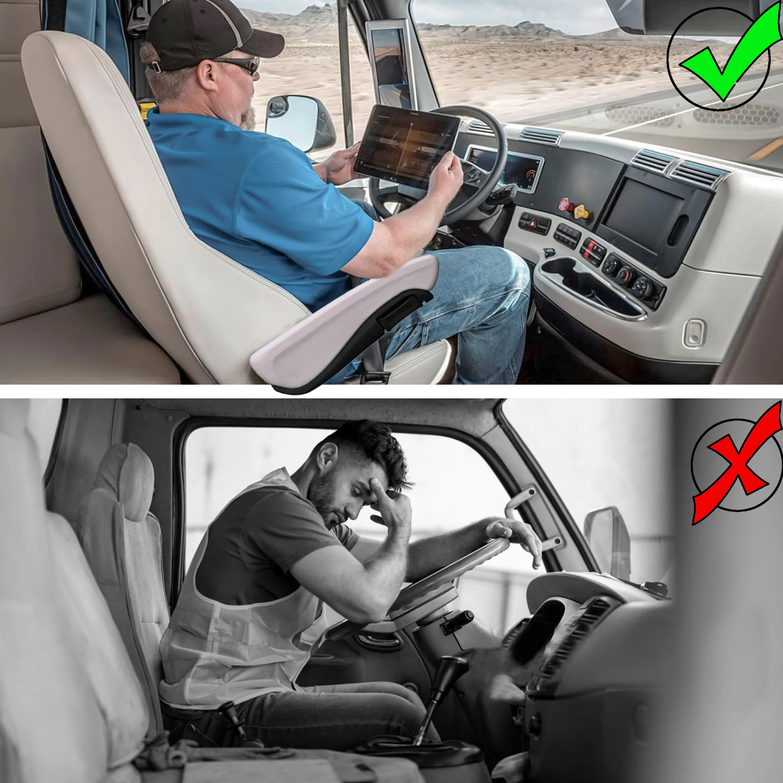 HWHONGRV Seat Armrest Adjustable Wear-Resistant Armrest Accessories, Suitable for Car Truck RV Pickup Seat Armrests