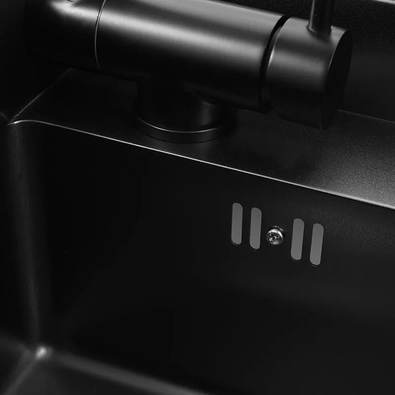 Hidden Dark Gray Kitchen Sink Single Bowl Bar Small Size Sink Stainless Steel Balcony Sink Concealed Kitchen Sink Bar Sink