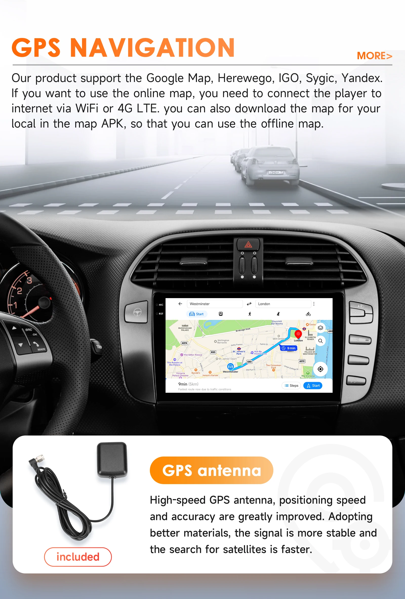 Hizpo 9inch 2Din Android Car Radio for Fiat Bravo 2007 - 2012 Snapdragon 6115 GPS RDS DSP 4G BT SWC Auto CarPlay 360°CAM