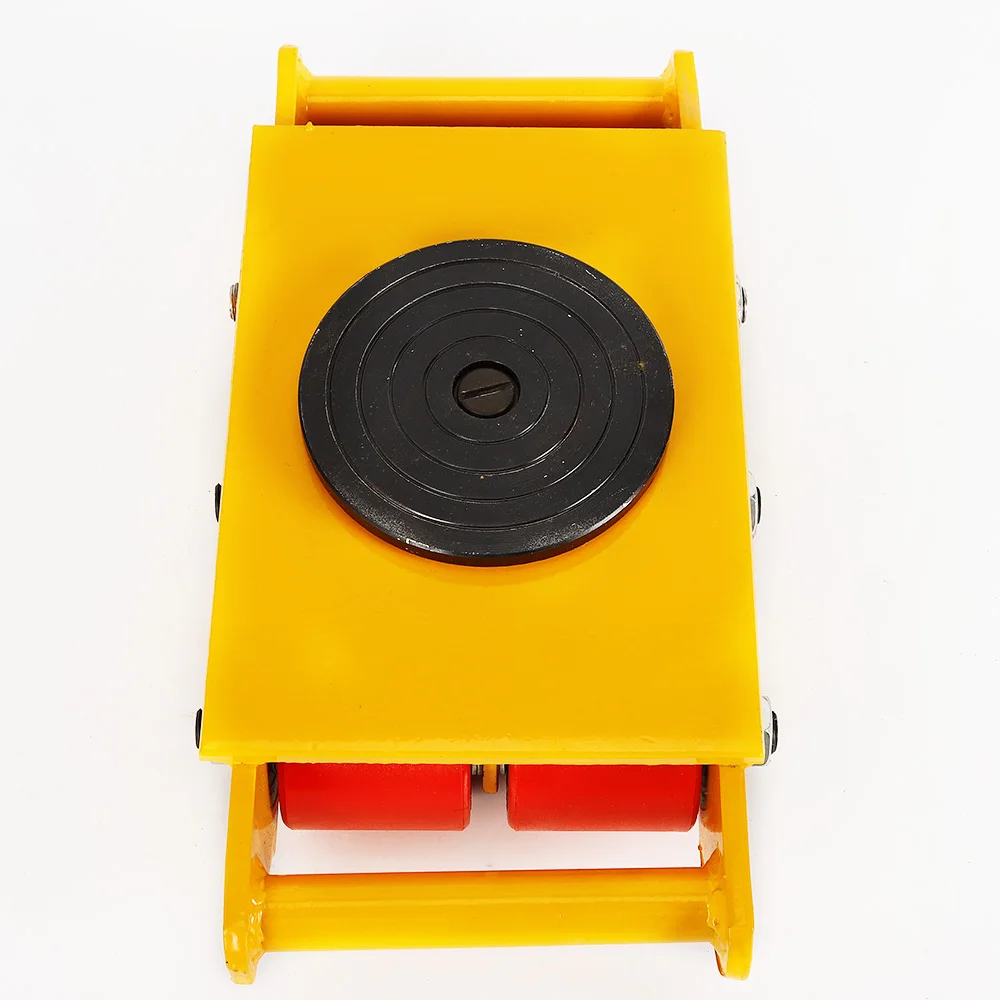 8T Heavy Duty Machine Dolly Skate Machinery Industrial 6 Roller Mover Cargo Trolley Cart 360° Rotation 17600lbs Transport Roller