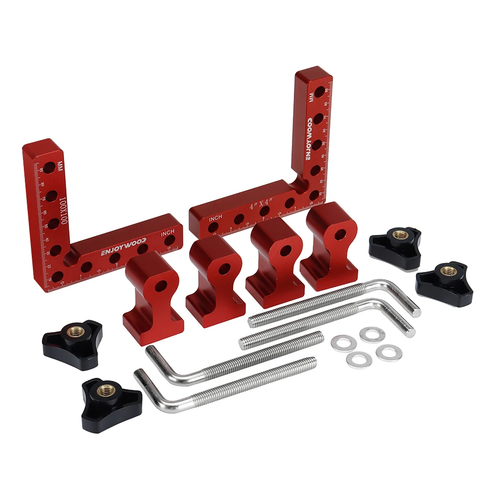 2pcs 100-160mm Woodworking Right Angle Position Clamp 90 Degree Clamp Square L-Shaped Fixture Splicing Square Ruler by ENJOYWOOD