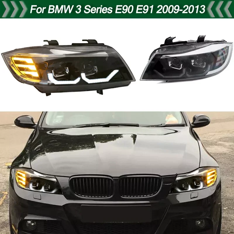 Fit For BMW 3 Series E90 E91 2008-2012 LED Front Projector Headlight Lamp Assembly Driving Lights Refit Auto Parts