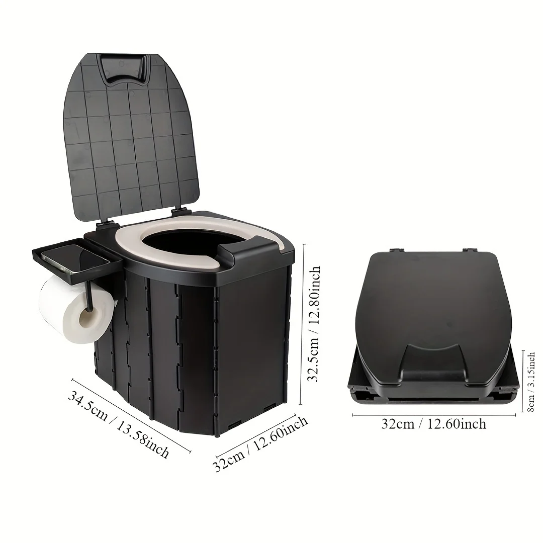 Folding Toilet Outdoor Closestool Portable Collapsible AntiOdor Storage Box Car Toilet Adult SelfDriving Travel Emergency Toilet