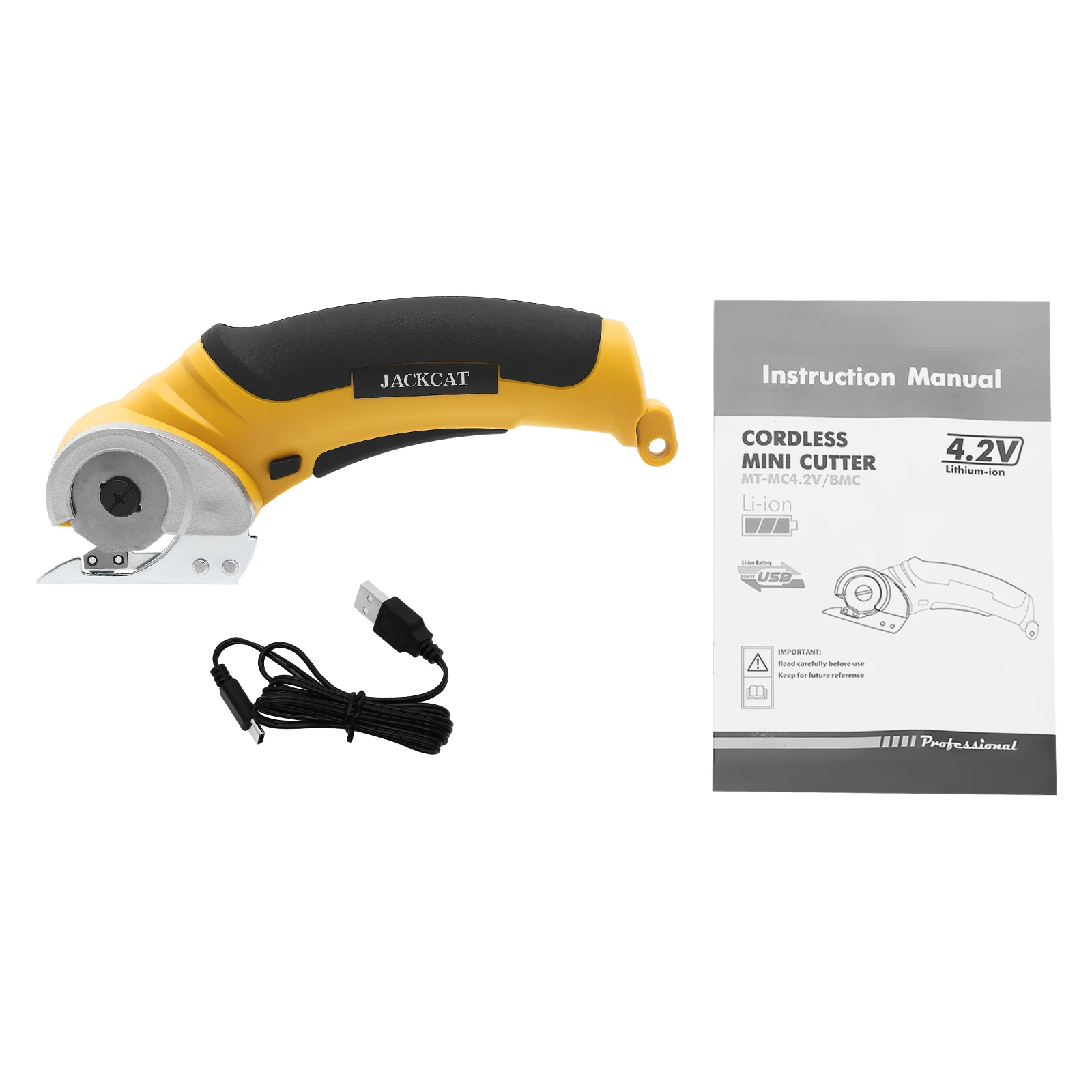 2000mAh Cordless Electric Cutter & Craft Knife 240RPM 6mm Tungsten Blade, 4.2V Rechargeable for Leather, Carpet & Paper Cutting