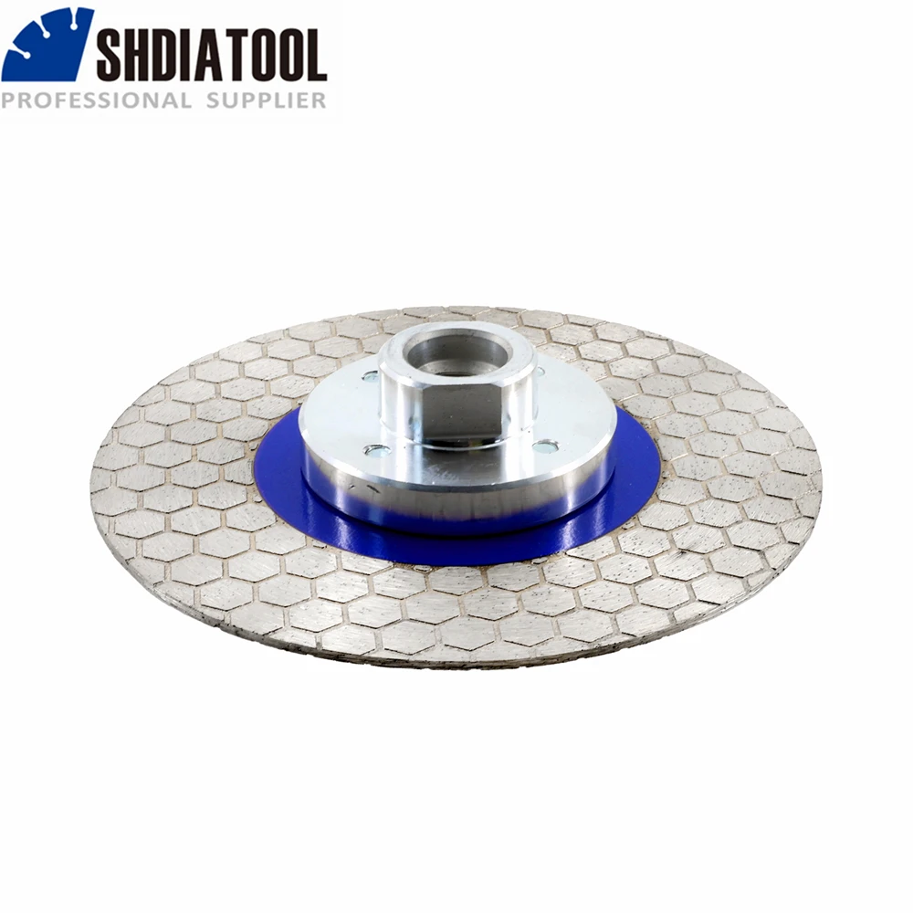 SHDIATOOL 2Pcs Dia125mm Diamond Cutting Disc With M14 Flange Double Side Saw Blade Porcelain Marble Ceramic Tile Grinding Cutter