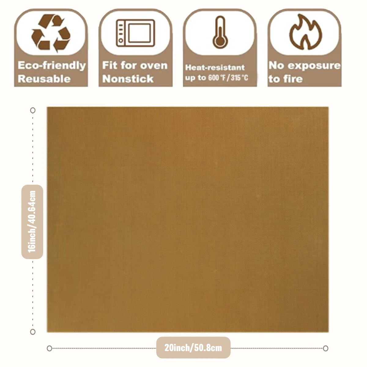 3pcs Heat Press Transfer Sheet PTFE Paper Non Stick Reusable Heat Resistant Craft Mat 16*20in