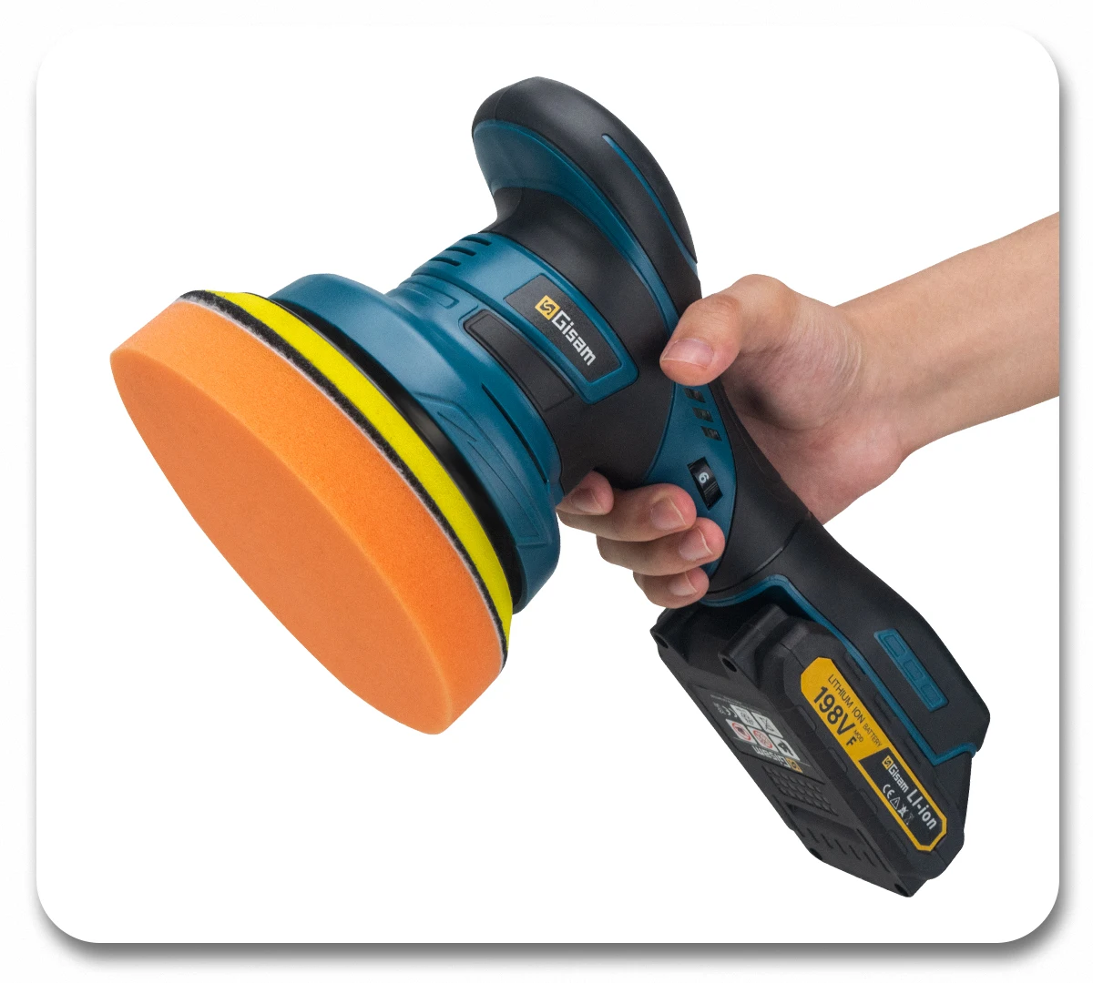 Gisam Brushelss Car Polisher 6 Gears Cordless Electric Polishing Machine Metal Waxing Wood Grinding For Maktita 18v Battery Pin