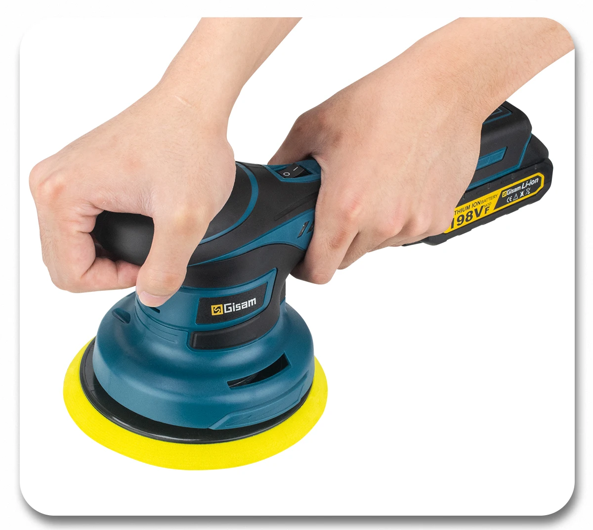 Gisam Brushelss Car Polisher 6 Gears Cordless Electric Polishing Machine Metal Waxing Wood Grinding For Maktita 18v Battery Pin