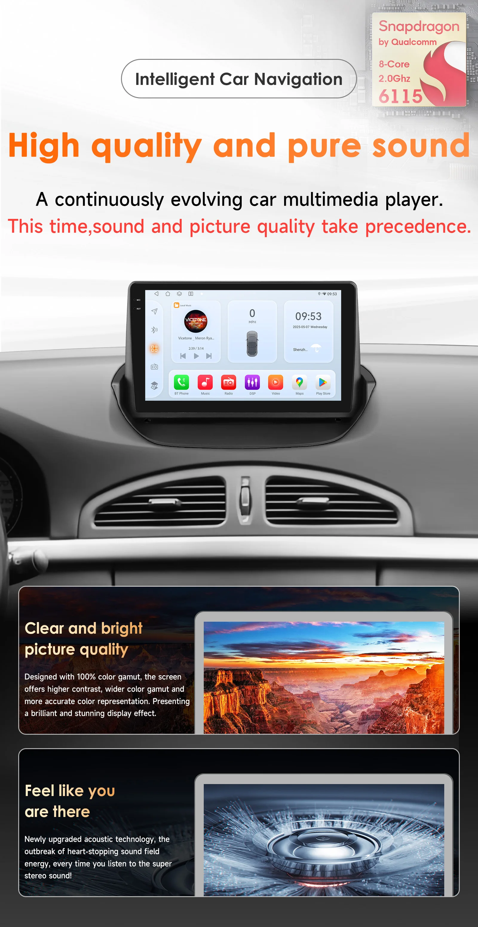 Hizpo Android Car Radio Multimedia Video Player for Renault Laguna 2 2001-2007 2 Din GPS Navigation Stereo Carplay 8 Core 8+128G