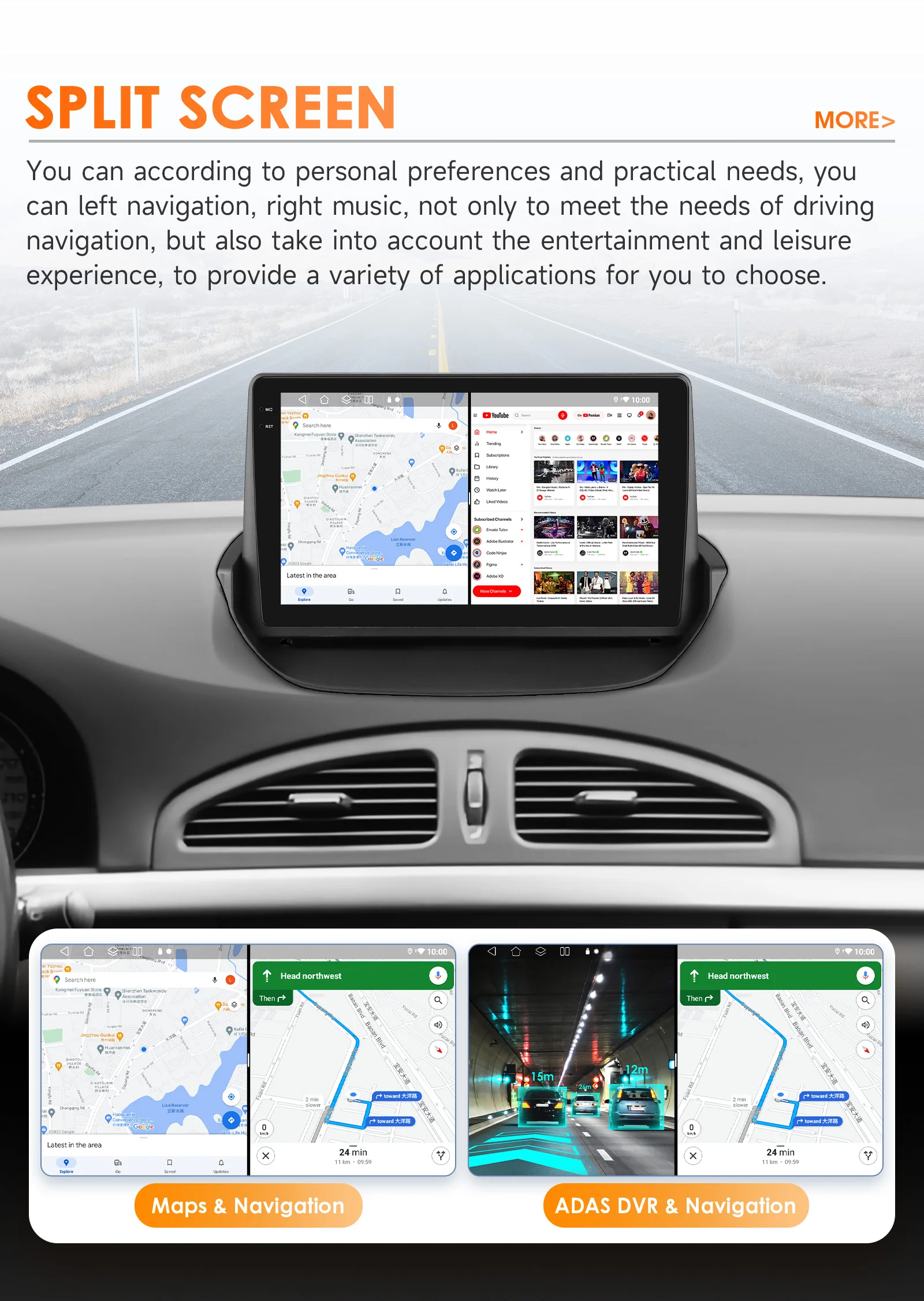Hizpo Android Car Radio Multimedia Video Player for Renault Laguna 2 2001-2007 2 Din GPS Navigation Stereo Carplay 8 Core 8+128G
