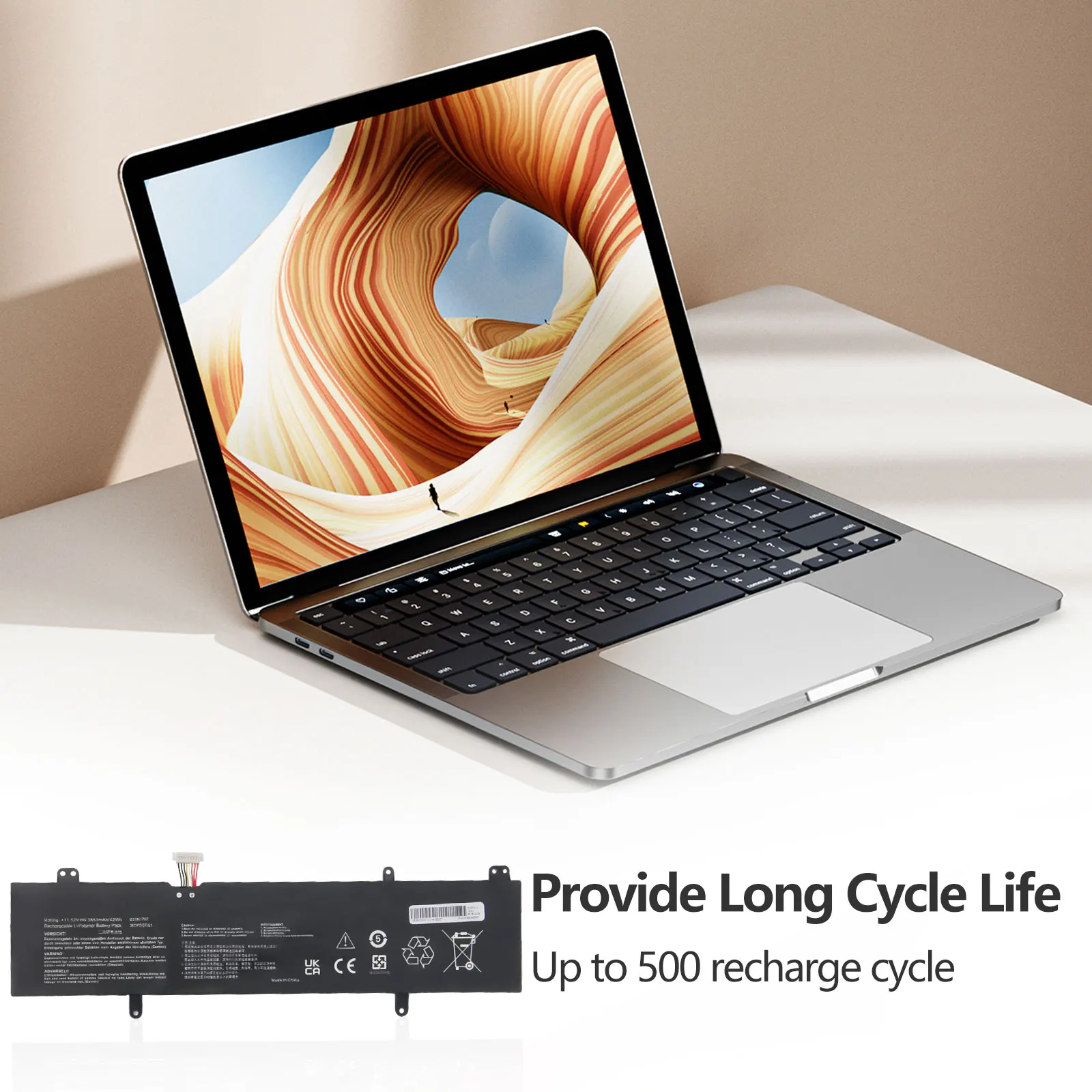 Oyomba Batteria per laptop B31N1707 compatibile con ASUS VivoBook S14 S410UQ S410UN S41OUN S4100V S4100VN S4200U X411UA X411UF