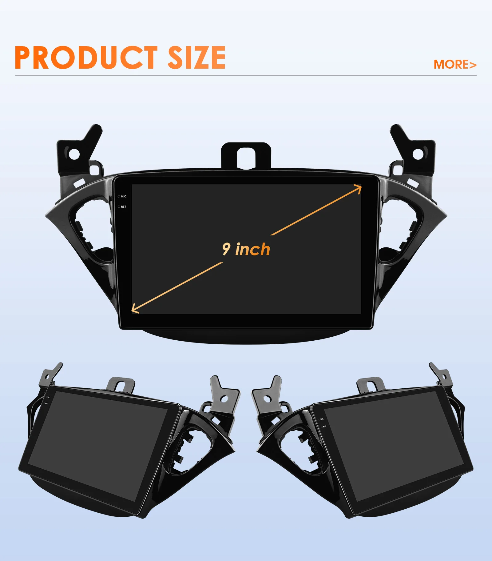 9" Hizpo 2Din Android14 Car Radio for Opel Adam Corsa E Snapdragon 6115 4G BT Auto CarPlay GPS Navigation DSP RDS SWC 360°CAM