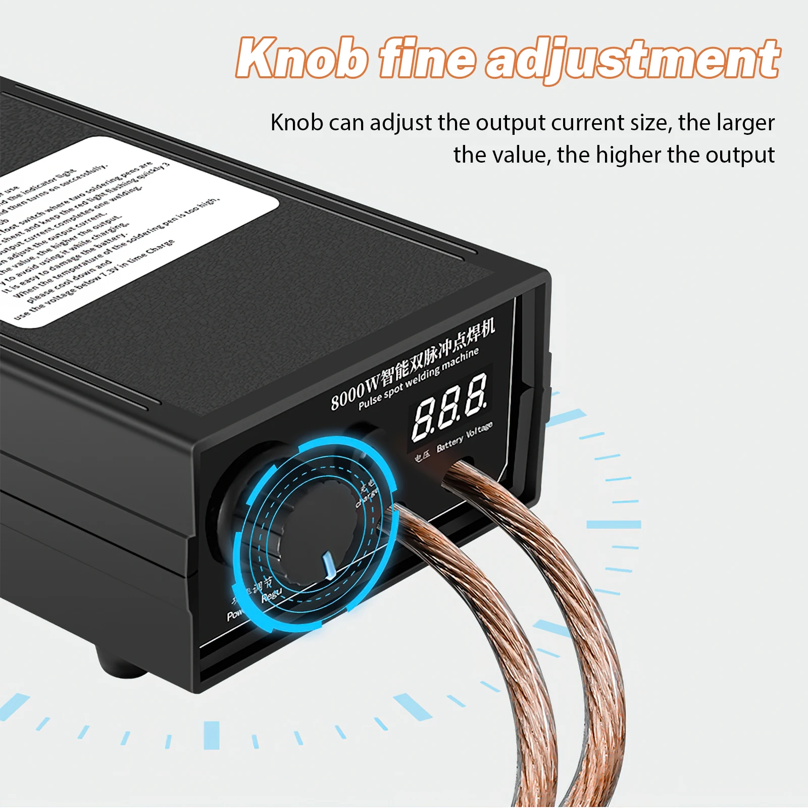 8000W portable mini spot welding machine kit DIY automatic machine 9600mA battery capacity adjustable spot welding tool