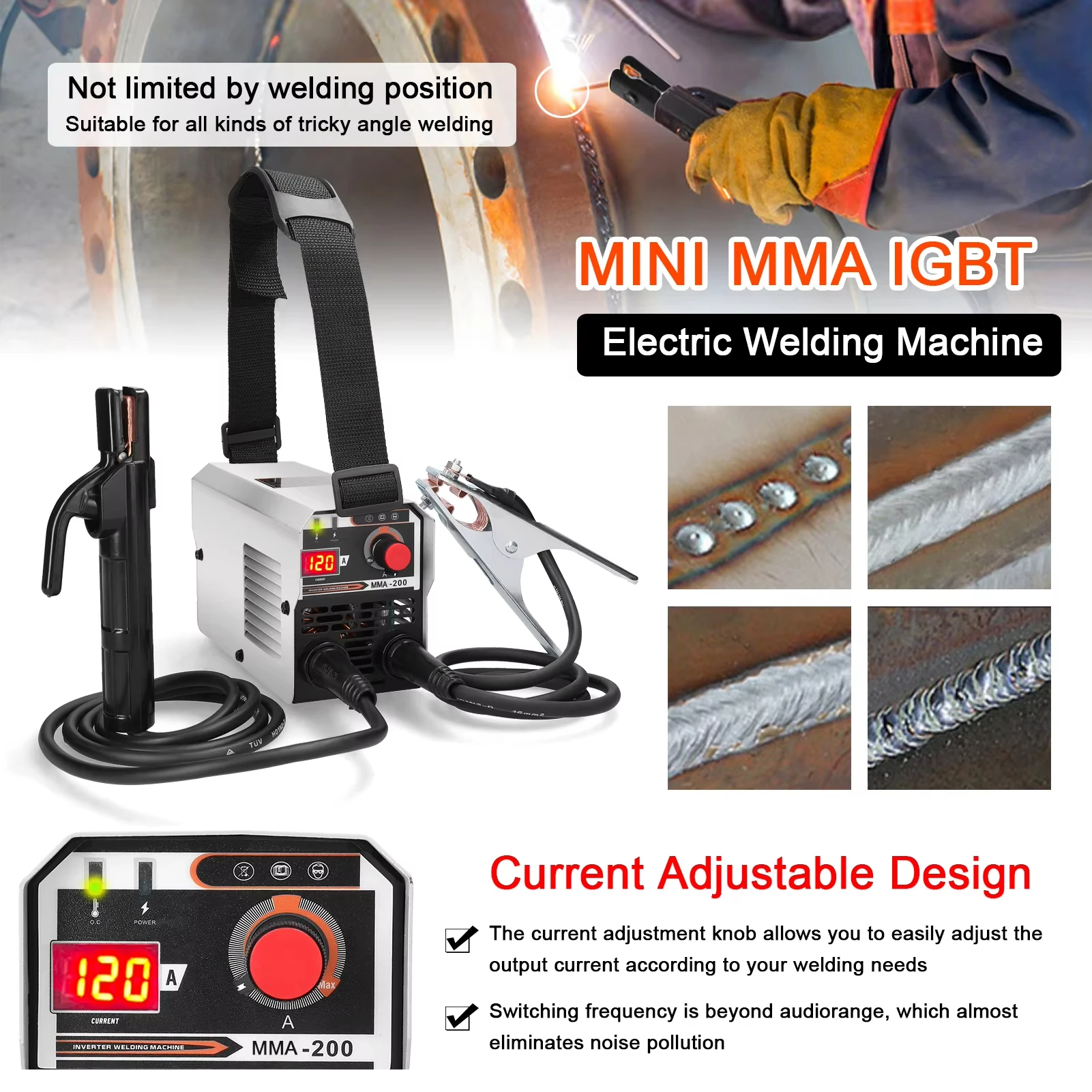 MMA MIG MAG TIG Welding Machine IGBT DC Inverter Welder Automatic Wire Feeding Contact Welding Non-Gas Gas-Shielded Arc Welder