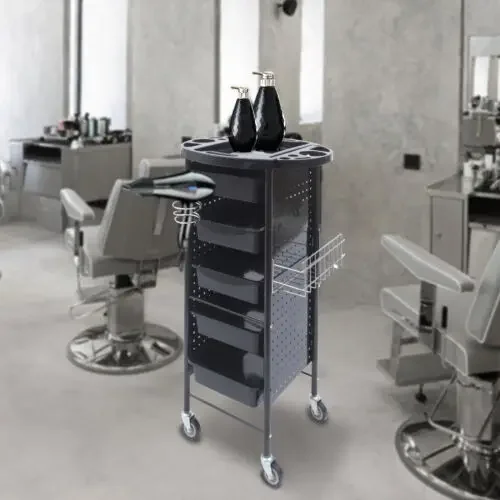 6 Levels Salon Hairdressing Trolley On Wheels With 5 Drawers 37.4*20.9*17.3inch