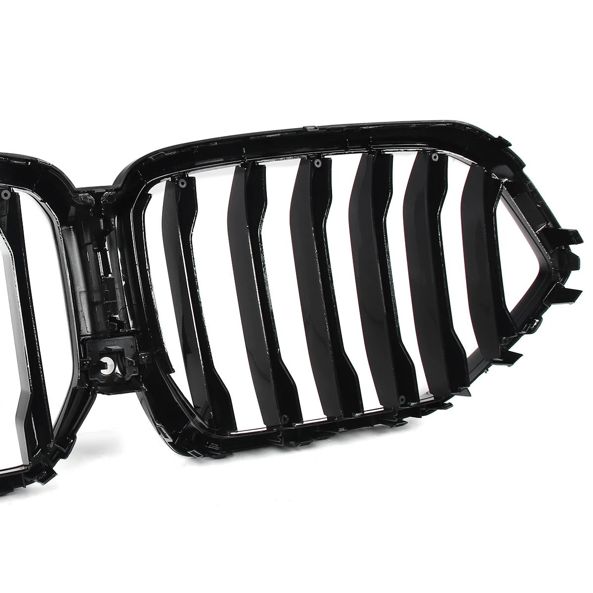 Replacement for BMW X6 G06 M60i LCI 2024-On Front Bumper Racing Grills Single Line Kidney Grille Glossy Black Auto Accessories