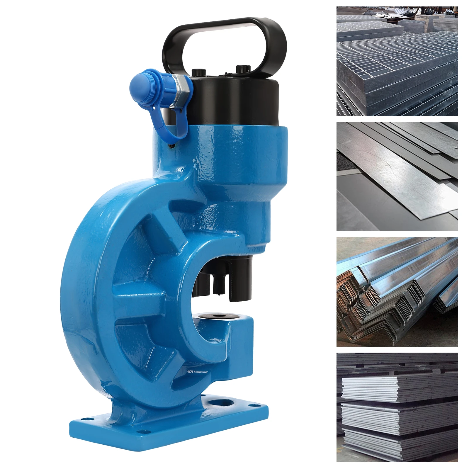 31Ton Hydraulic Punch Press 3.74" Throat Depth, Hydraulic Punching Tool Sets Industrial Hole Punch for 6mm Metal Plates