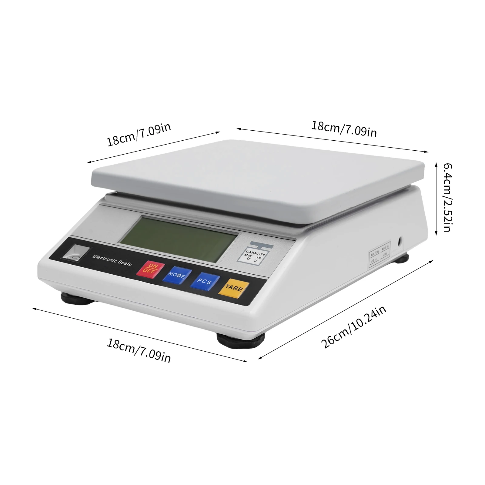 High-precision Electronic Balance Rectangular Laboratory Balance Scale LCD Screen 7.5kg for Weighing Small Items