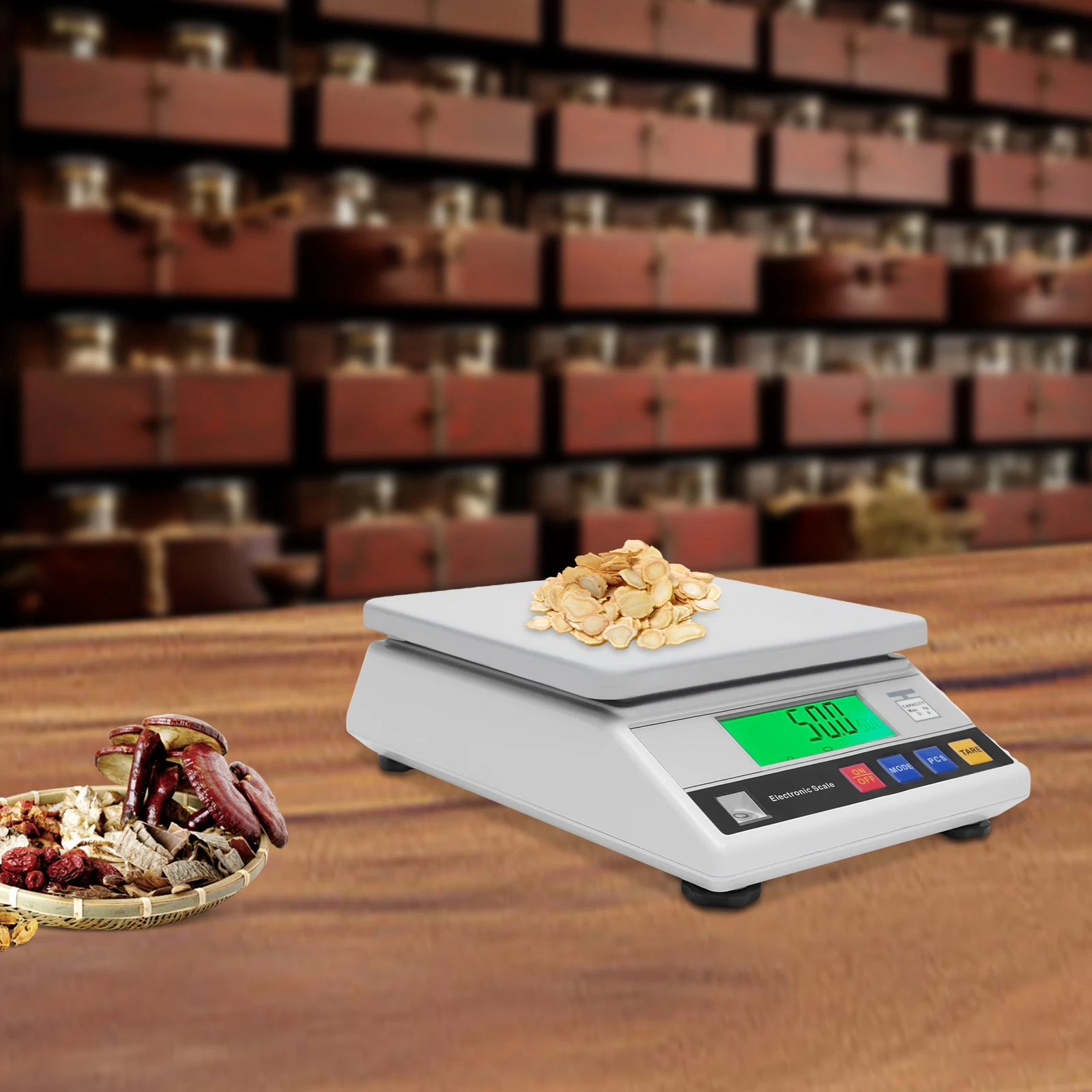 High-precision Electronic Balance Rectangular Laboratory Balance Scale LCD Screen 7.5kg for Weighing Small Items