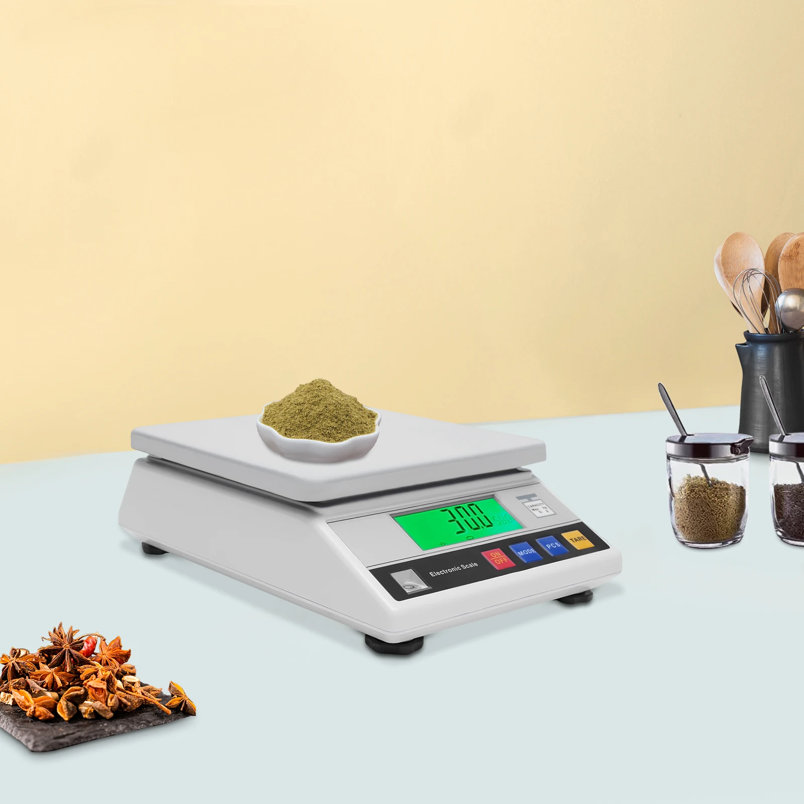High-precision Electronic Balance Rectangular Laboratory Balance Scale LCD Screen 7.5kg for Weighing Small Items