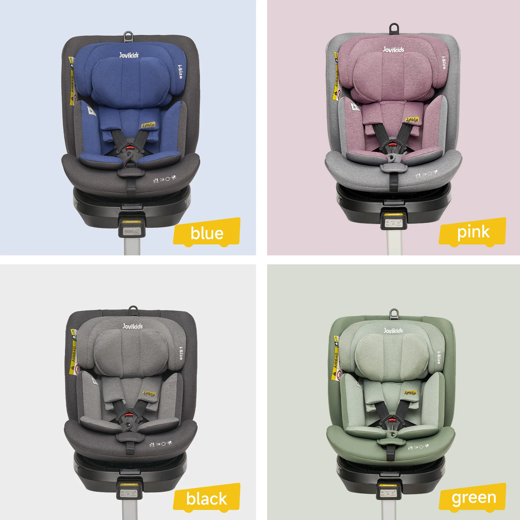Jovikids Ranger 360° Swivel i-Size Baby Car Seat 40-150cm with Support Leg