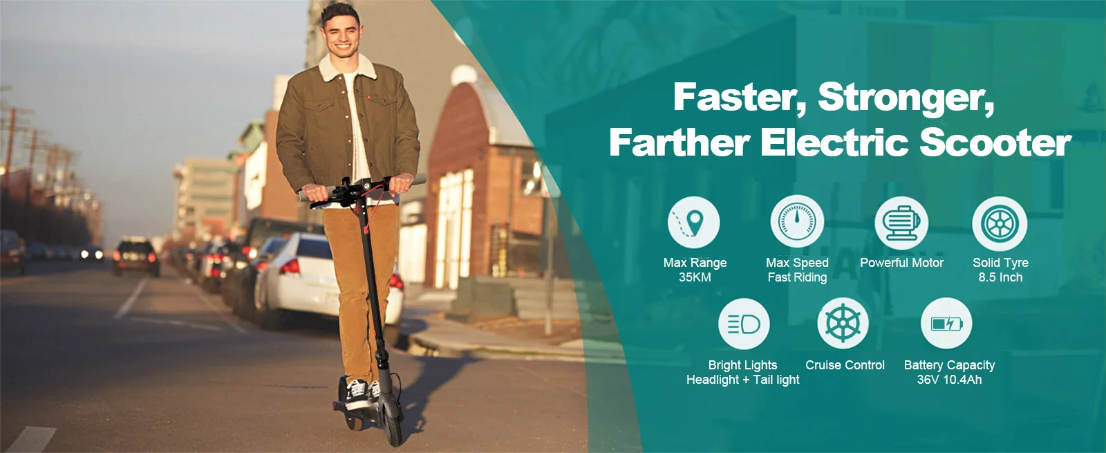 JUICEASE A1Tuya Electric Scooter Powerful Motor 36V 10.4Ah 35KM Long Range 8.5 Inch Foldable Smart APP Adult Commuter Portable Electric Scooter EScooter