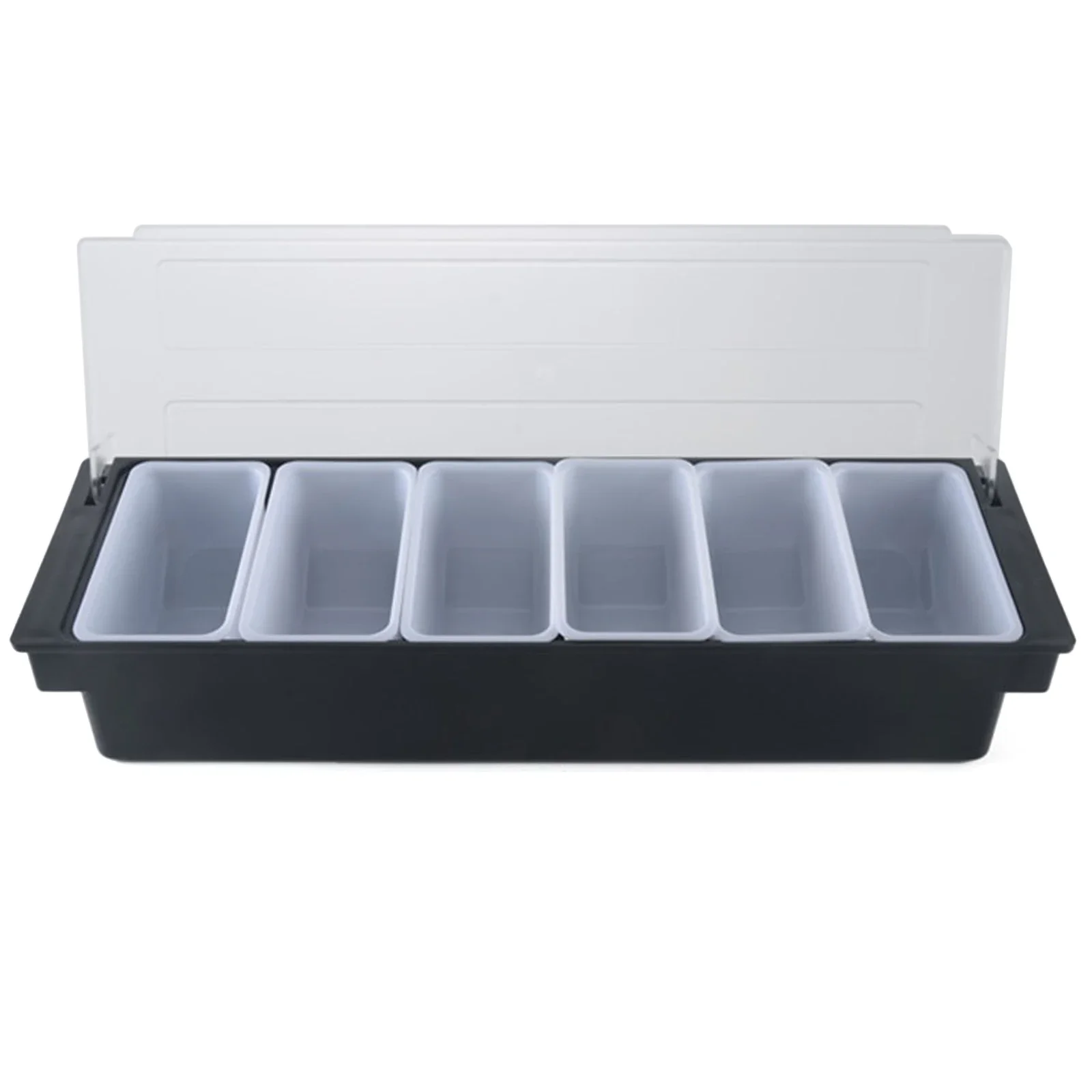 6 Grid X 200ML Spice Box Side Containers Ingredient Containers Stainless Steel Fruit Box Storage 6 Inserts Ingredient Box