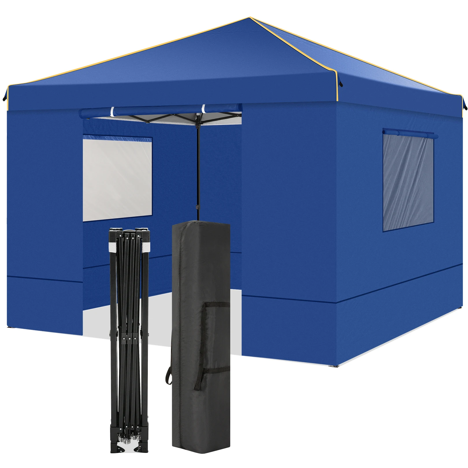 3x3m Folding Gazebo Waterproof Gazebo Party Tent With 4 Side Wall Pop Up Garden Awning Anti-UV For Outdoor Garden Courtyard Tent