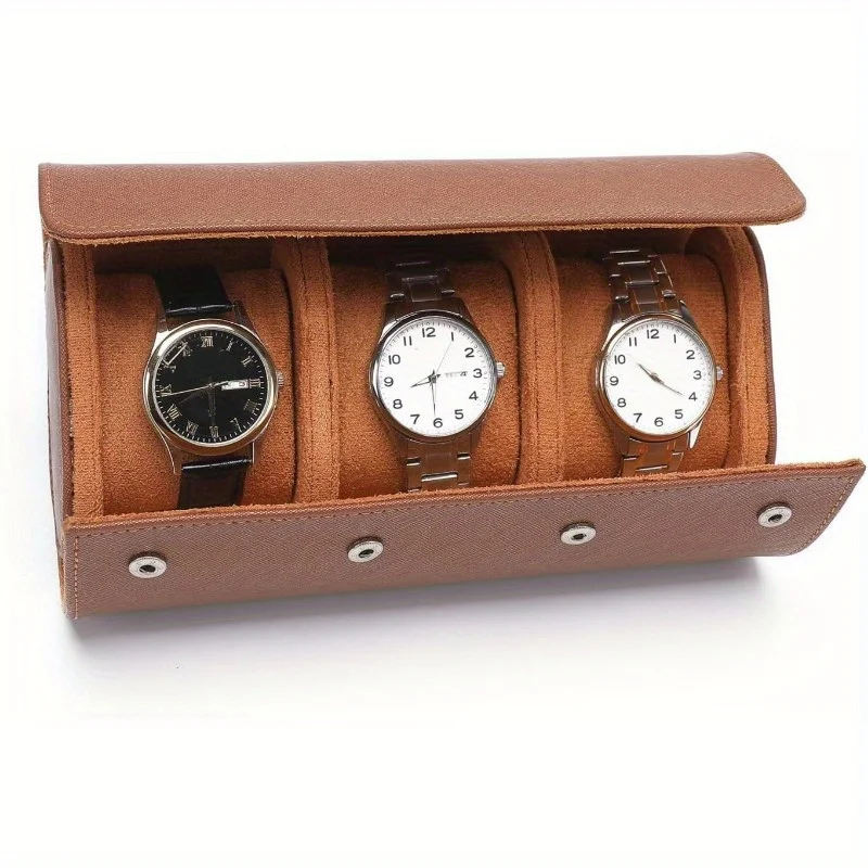 Men's Jewelry Box Watch Storage Box 1/2/3 Slots Travel Business Watch Box Chic Leather Display Watch Packaging Box