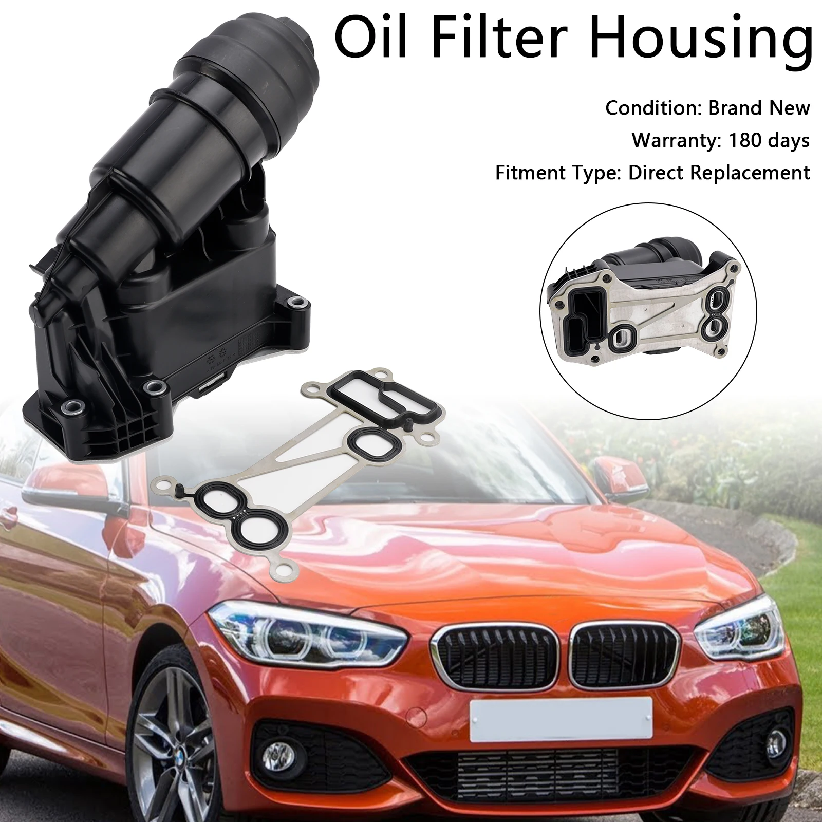 Oil Filter Housing 7800066 Fit for BMW F20 F21 2011-2019 F22 F87 2012-2020 E90
