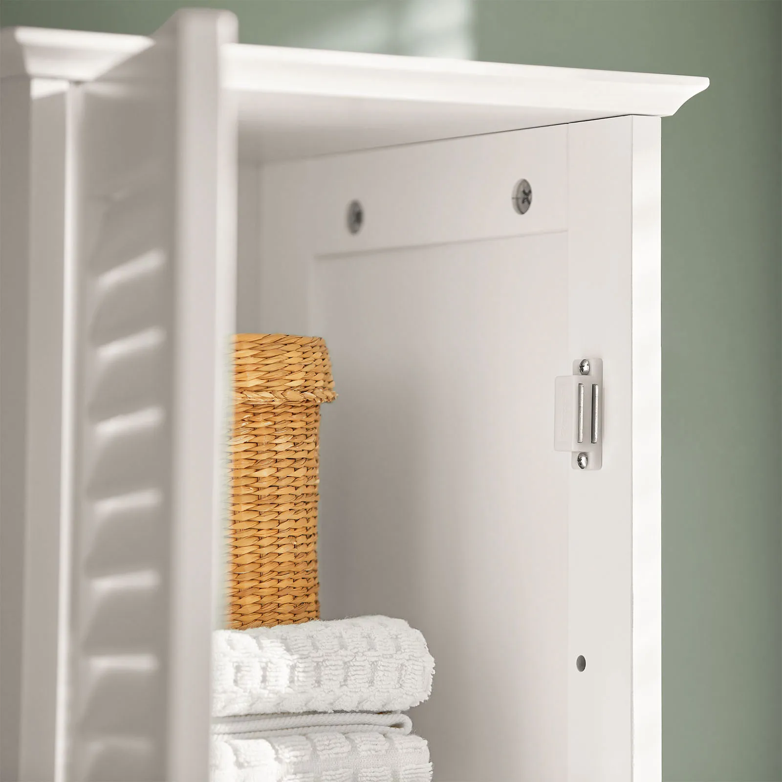 Sobuy Frg236 Bathroom Tall Cabinet Bath Shelf Bathroom Storage Unit Bathroom Furniture with 1 Open Compartment, 1 Drawer and Doors