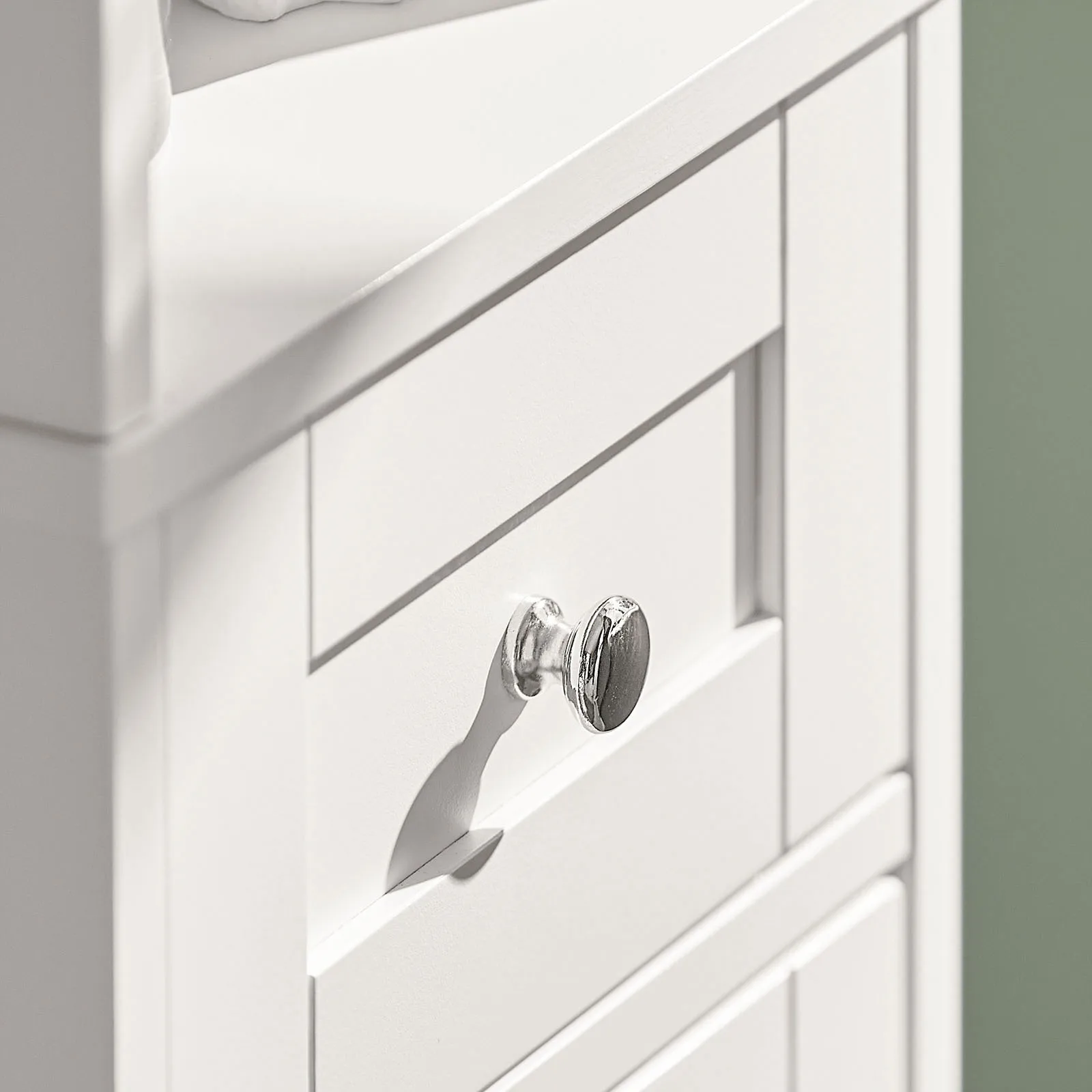 Sobuy Frg236 Bathroom Tall Cabinet Bath Shelf Bathroom Storage Unit Bathroom Furniture with 1 Open Compartment, 1 Drawer and Doors