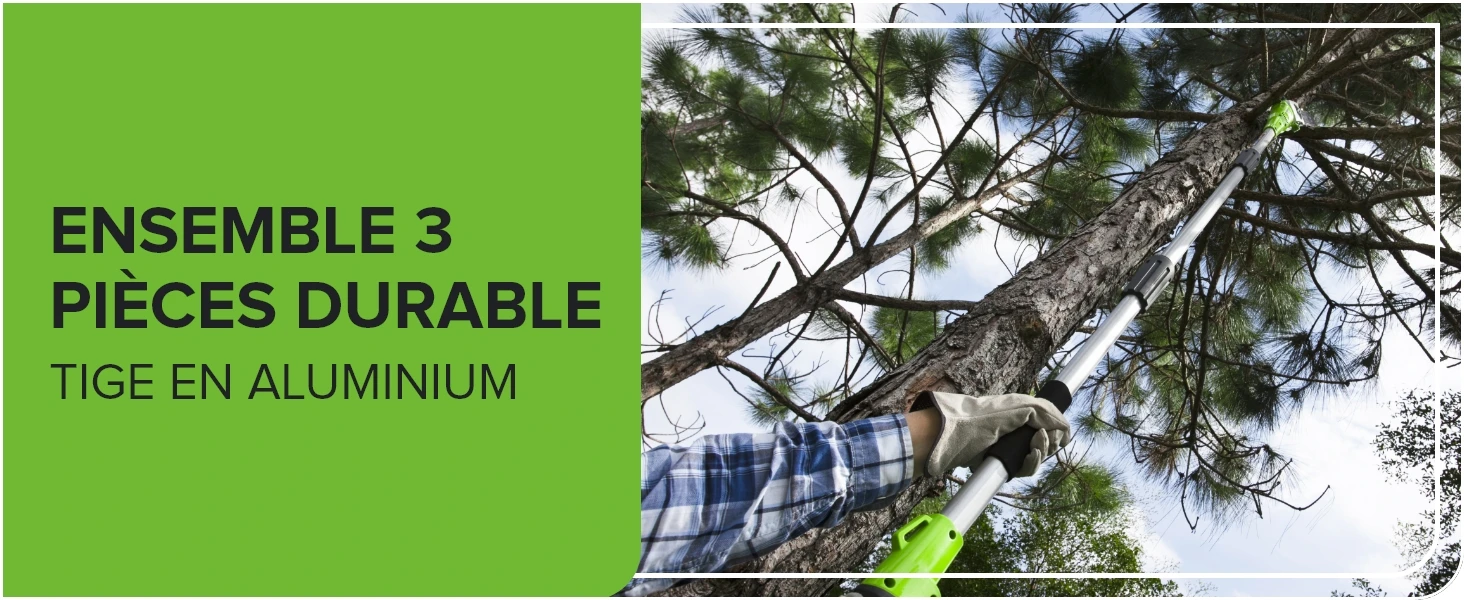 Greenworks 24V 2-in-1 Polesaw and Hedge Trimmer with Shoulder Strap 8inch Polesaw and 51cm Trimmer with 2Ah Battery and Charger