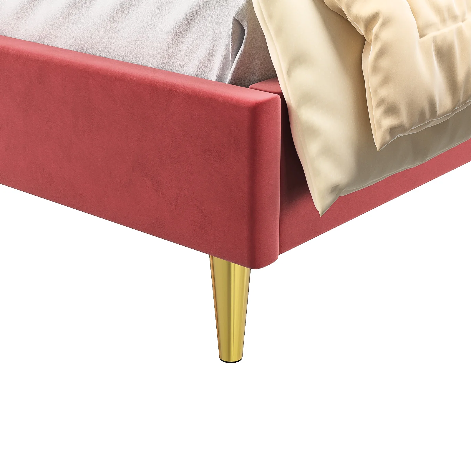 Rosahqnda Children bed Single bed Upholstery bed 90x200cm Floral Headboard and Slatted Slatt Fabric girls bed Without Mattress