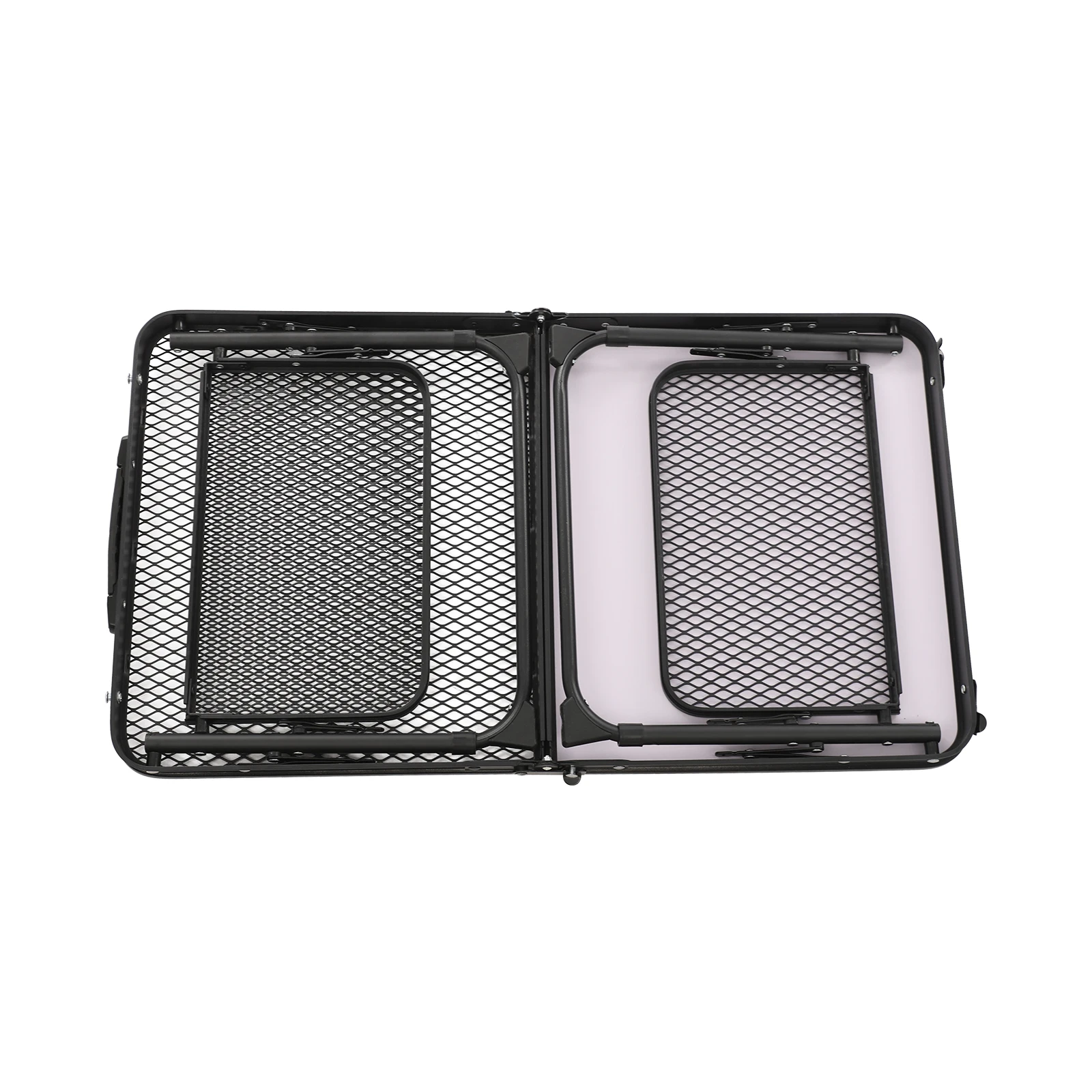 Portable Camping Table Foldable Aluminum Alloy Multifunctional Table for Outdoor Picnic BBQ Travel, Height Adjustable, Load 30kg