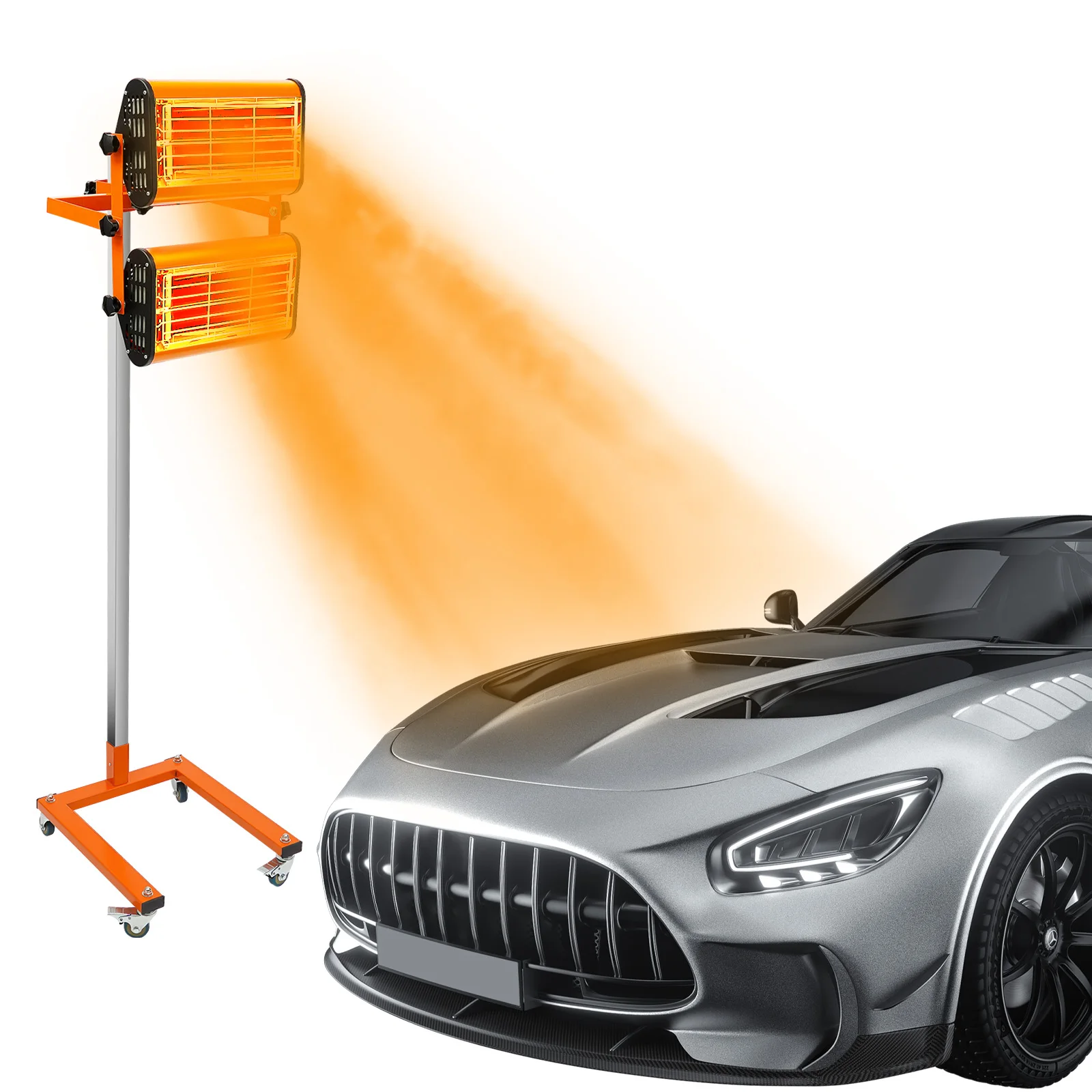 Glass Tungsten Infrared Paint Dryer, 2000W 2.62*1.97ft Baking Area Dryer, Paint Curing Equipment for Auto Body Wood Metal