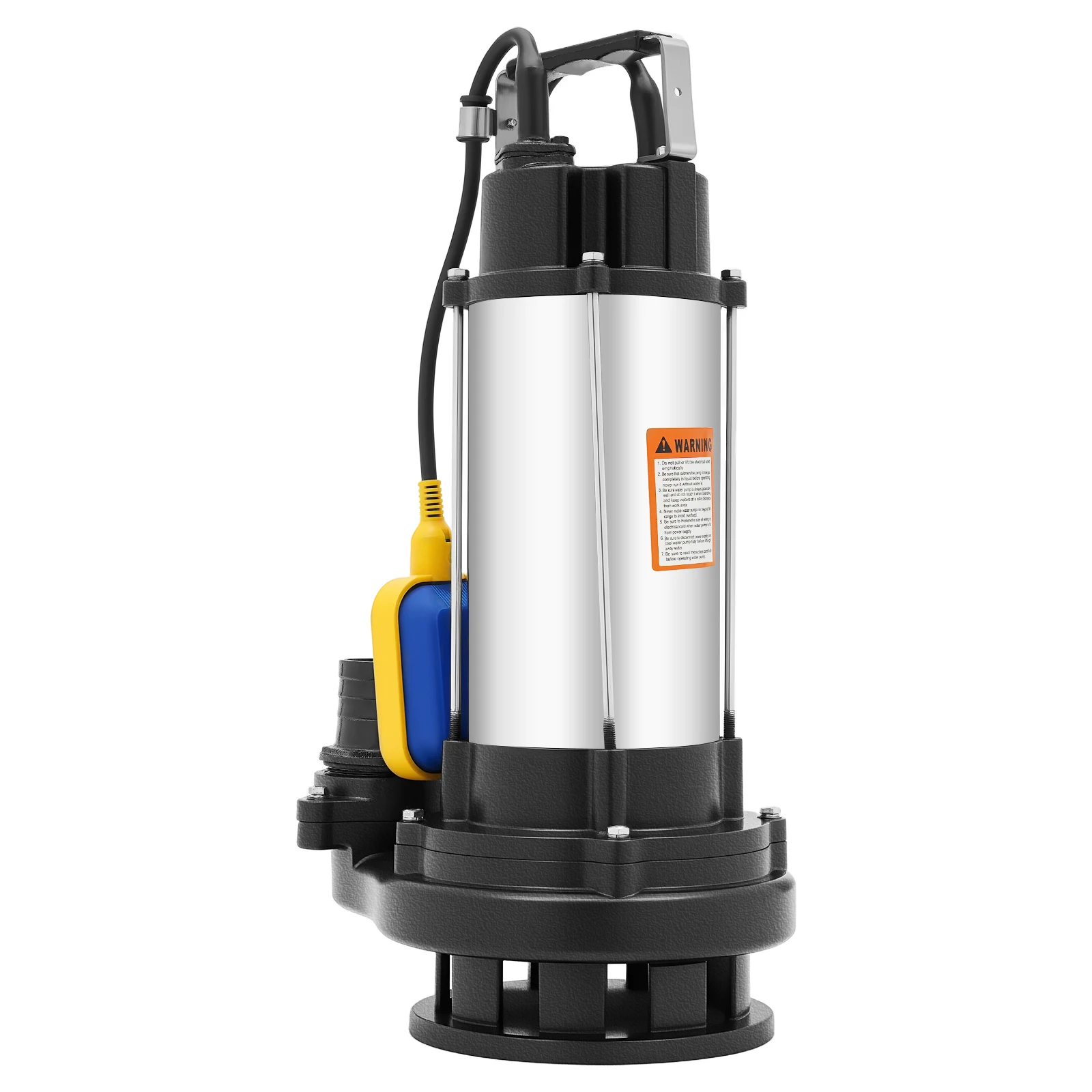 2HP Submersible Water Pump 1500W, 36000L/H Stainless Steel Sump Pump with Float Switch, Clean & Dirty Water Drainage for Swimming Pool, Farm, Industry