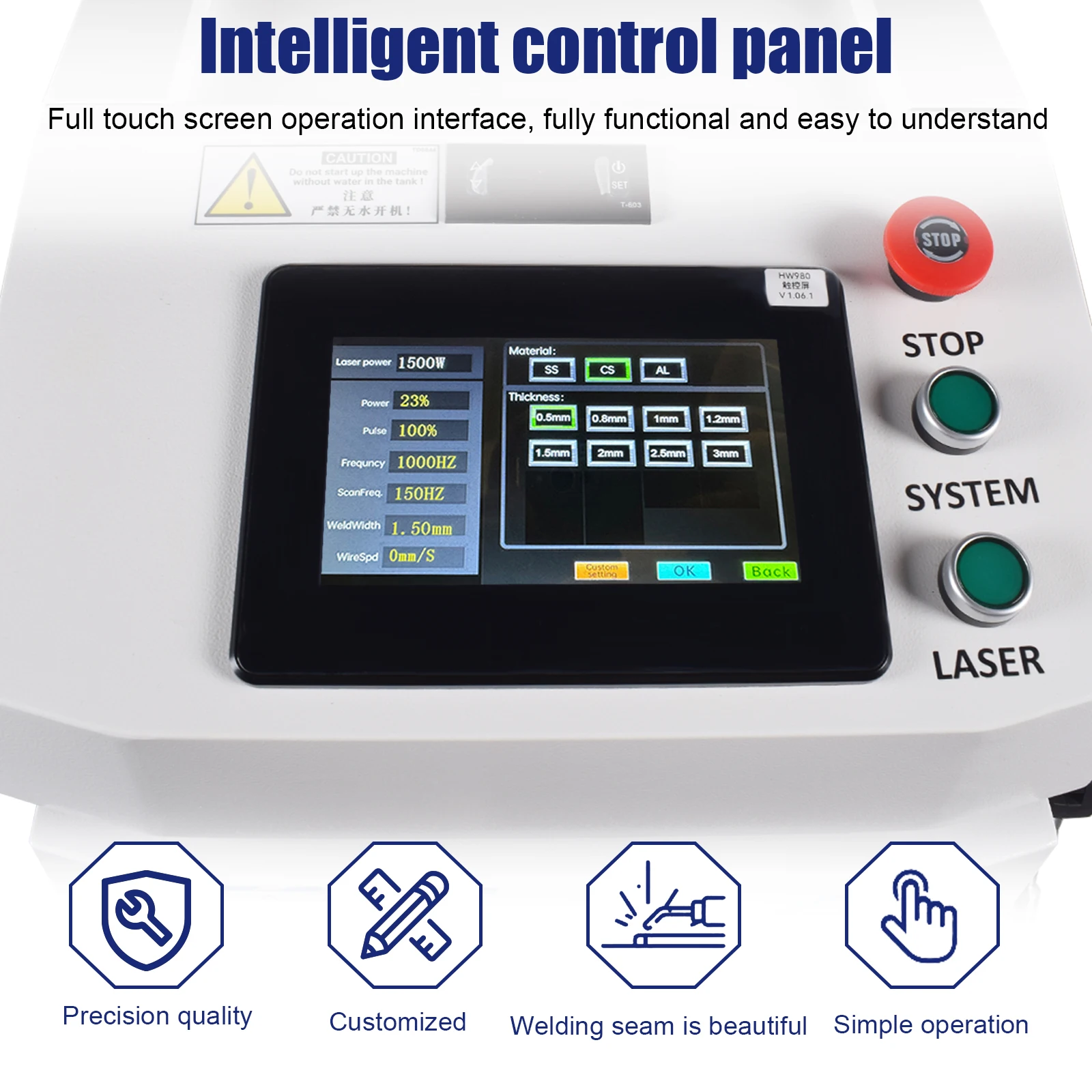 RECI 1500W 220V 4-in-1 Handheld Watercooled Laser Soldering Machine Welding Cutting Cleaning 10m Cable Welding Machine for Metal
