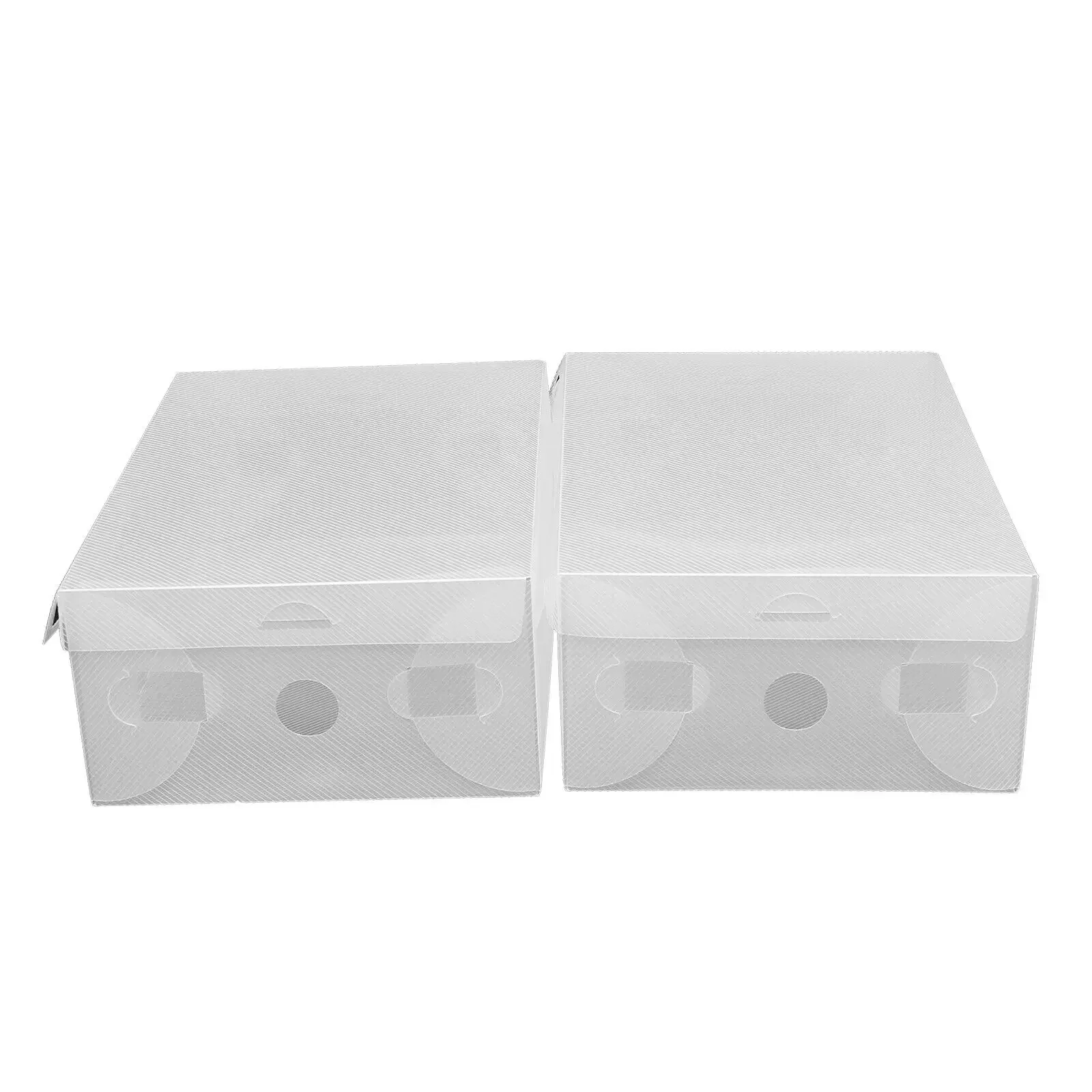 20 Pcs Shoe Box Transparent Foldable Plastic Shoe Organizer Cardboard Storage Drawer Stackable for Sneakers Heels Flat