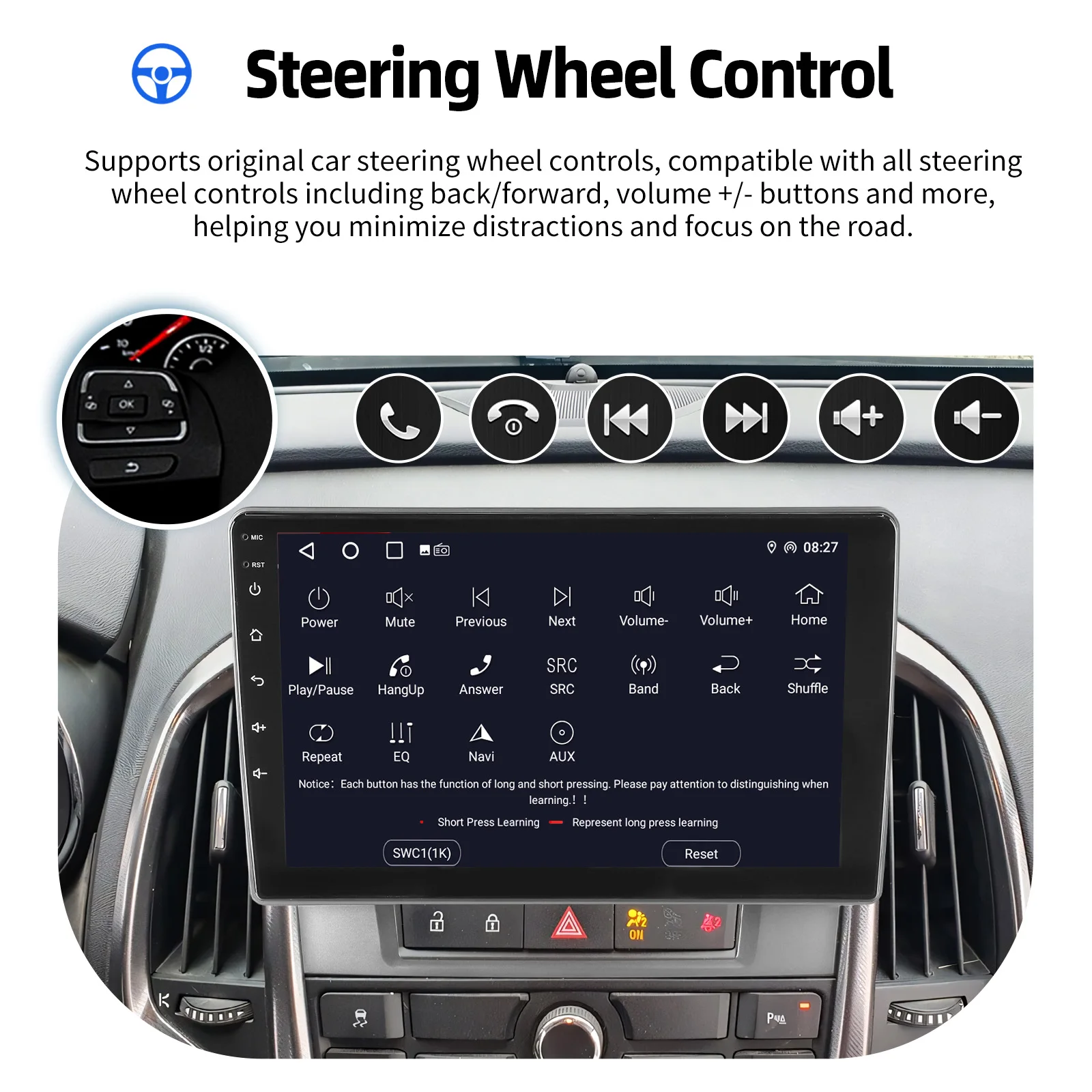 ESSGOO 9" Car Radio Android 14 For Opel Astra J 09-14 Buick Excelle Verano 10-15 Multimedia Player Navi GPS Carplay Android Auto