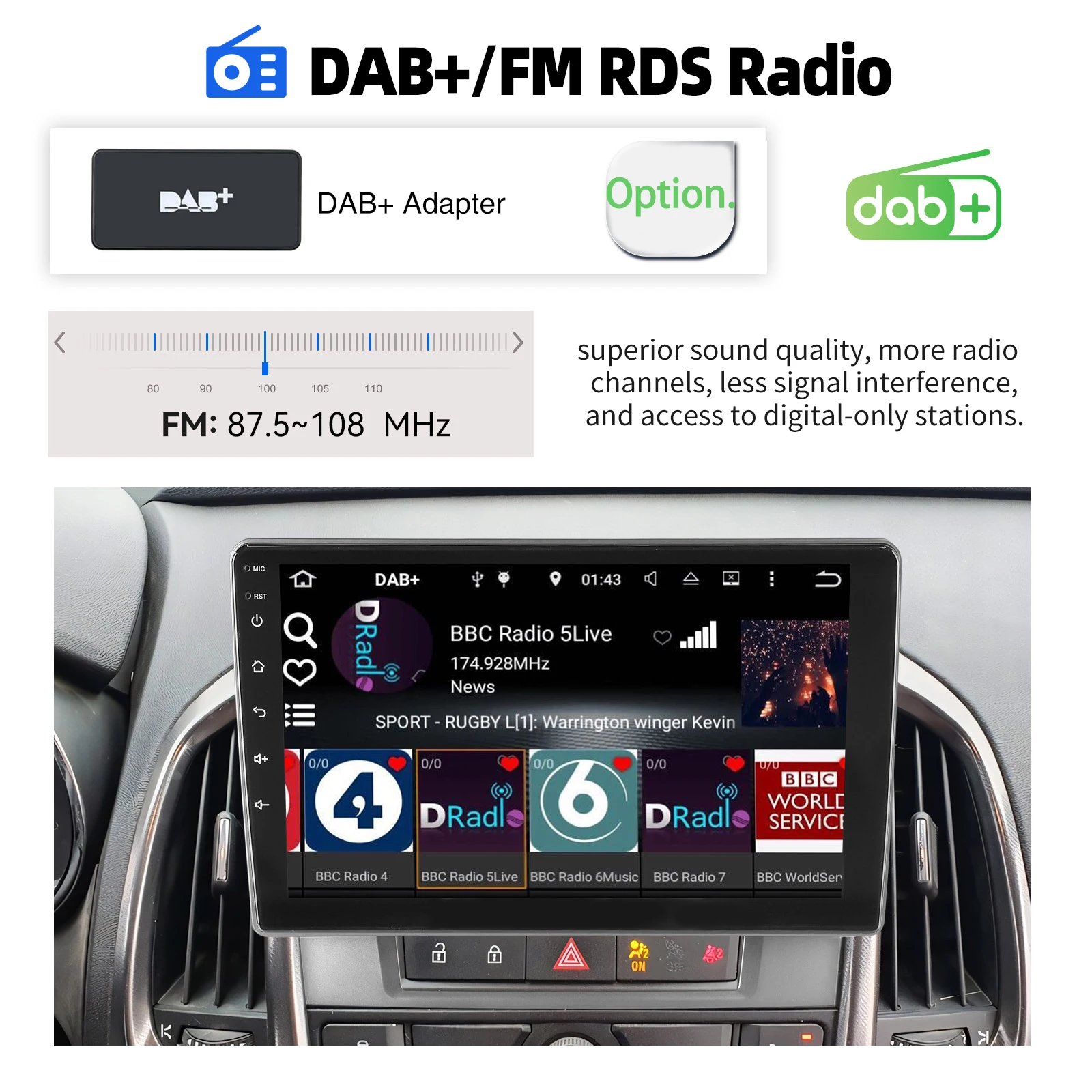 ESSGOO 9" Car Radio Android 14 For Opel Astra J 09-14 Buick Excelle Verano 10-15 Multimedia Player Navi GPS Carplay Android Auto